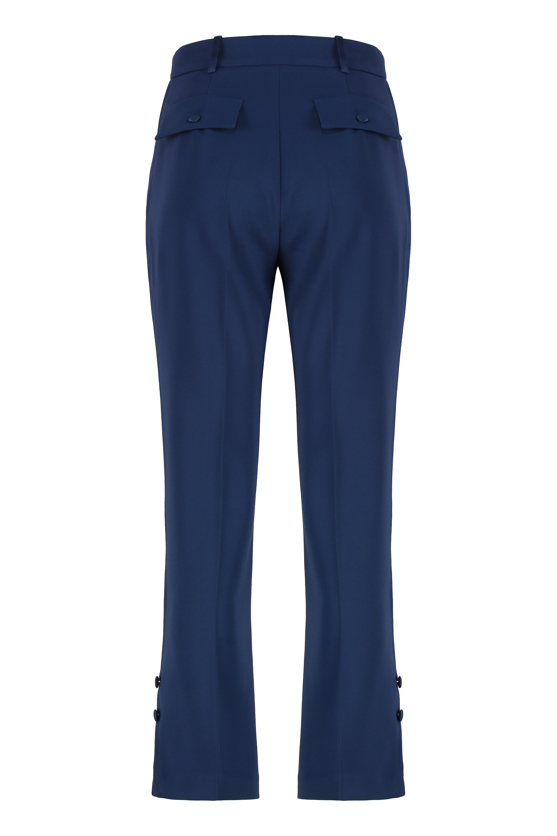 Cropped flared trousers