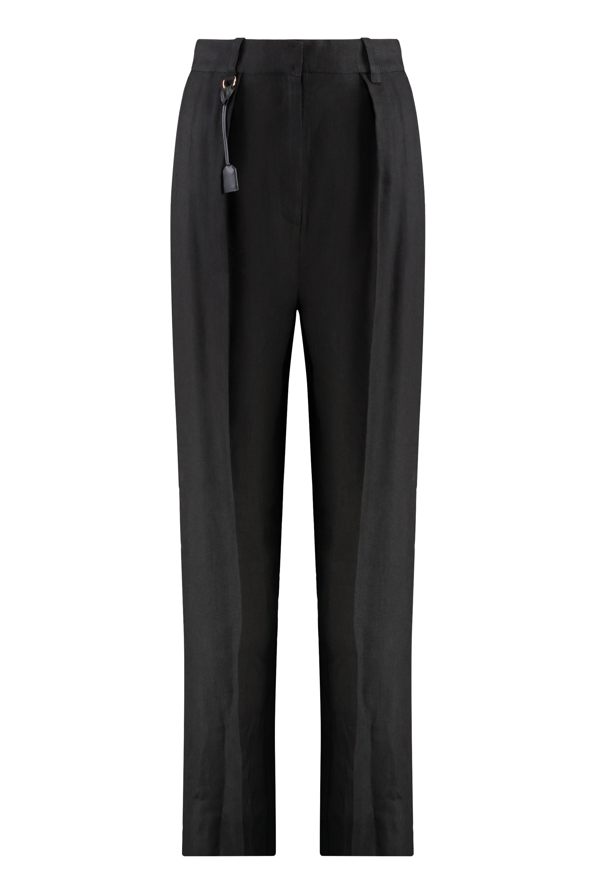 High-waist wide-leg trousers