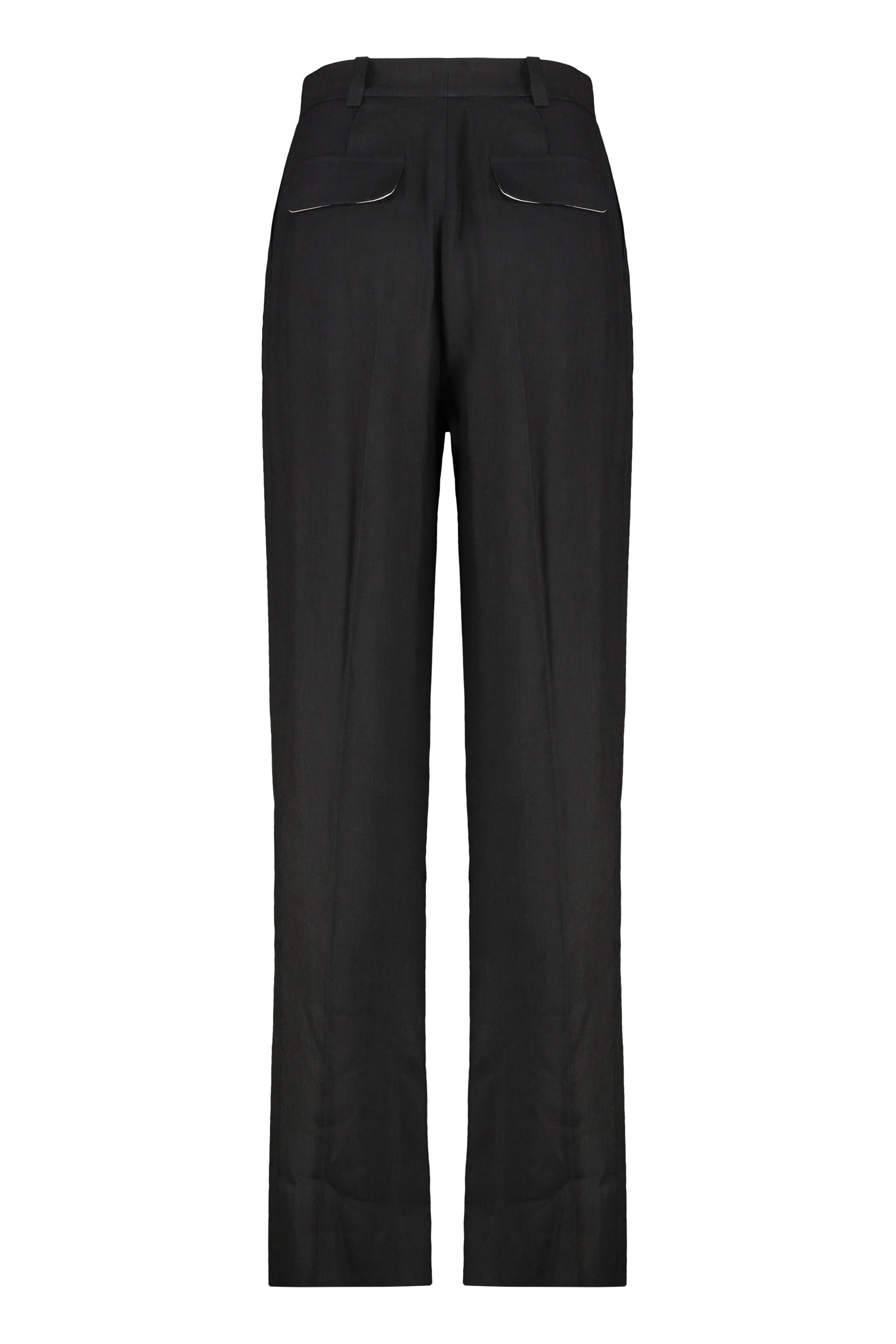 High-waist wide-leg trousers