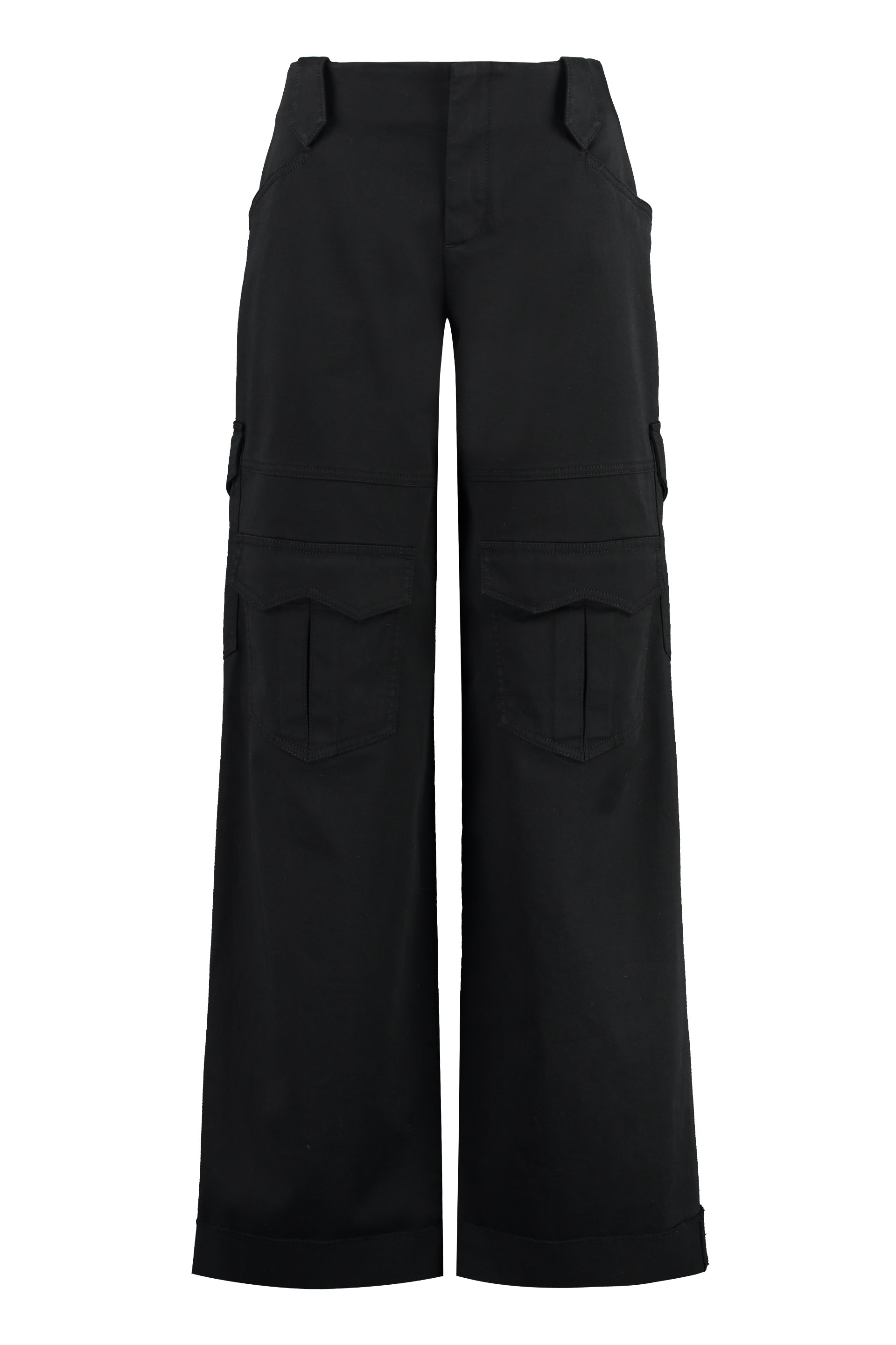 Gabardine cargo trousers
