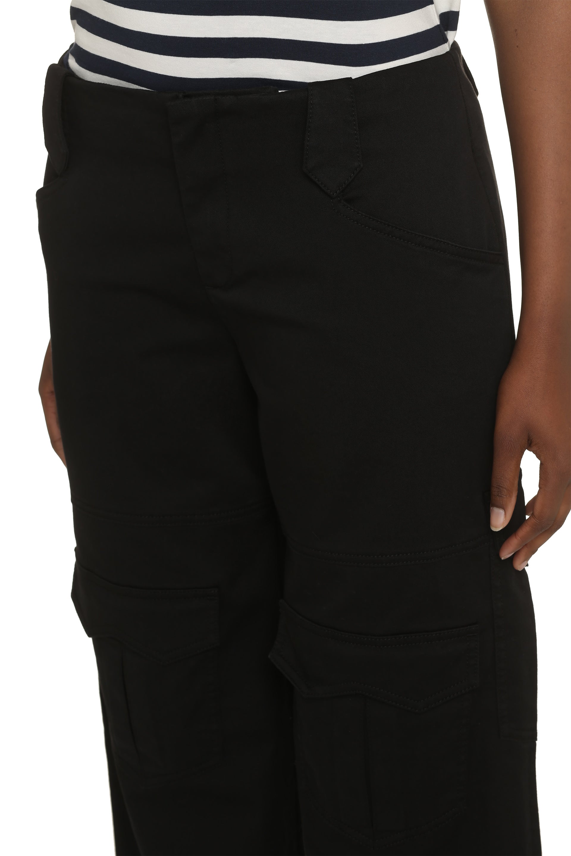 Gabardine cargo trousers