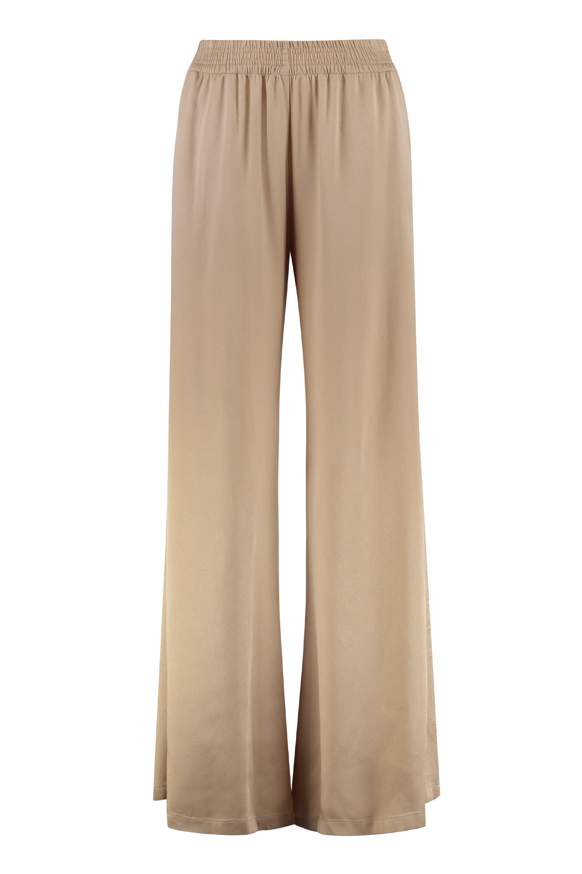 High-waist wide-leg trousers