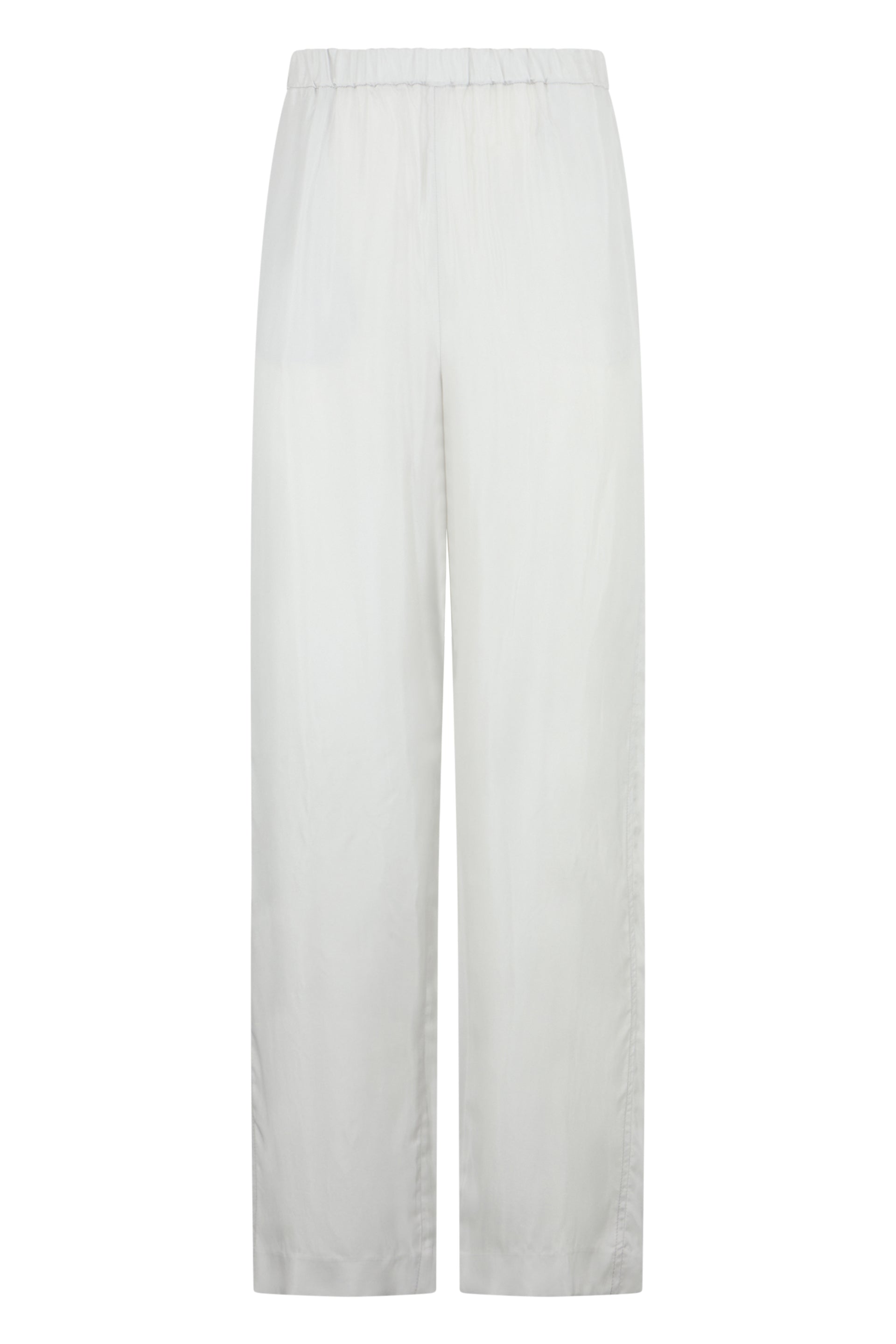 White wide high-waisted pants elegant