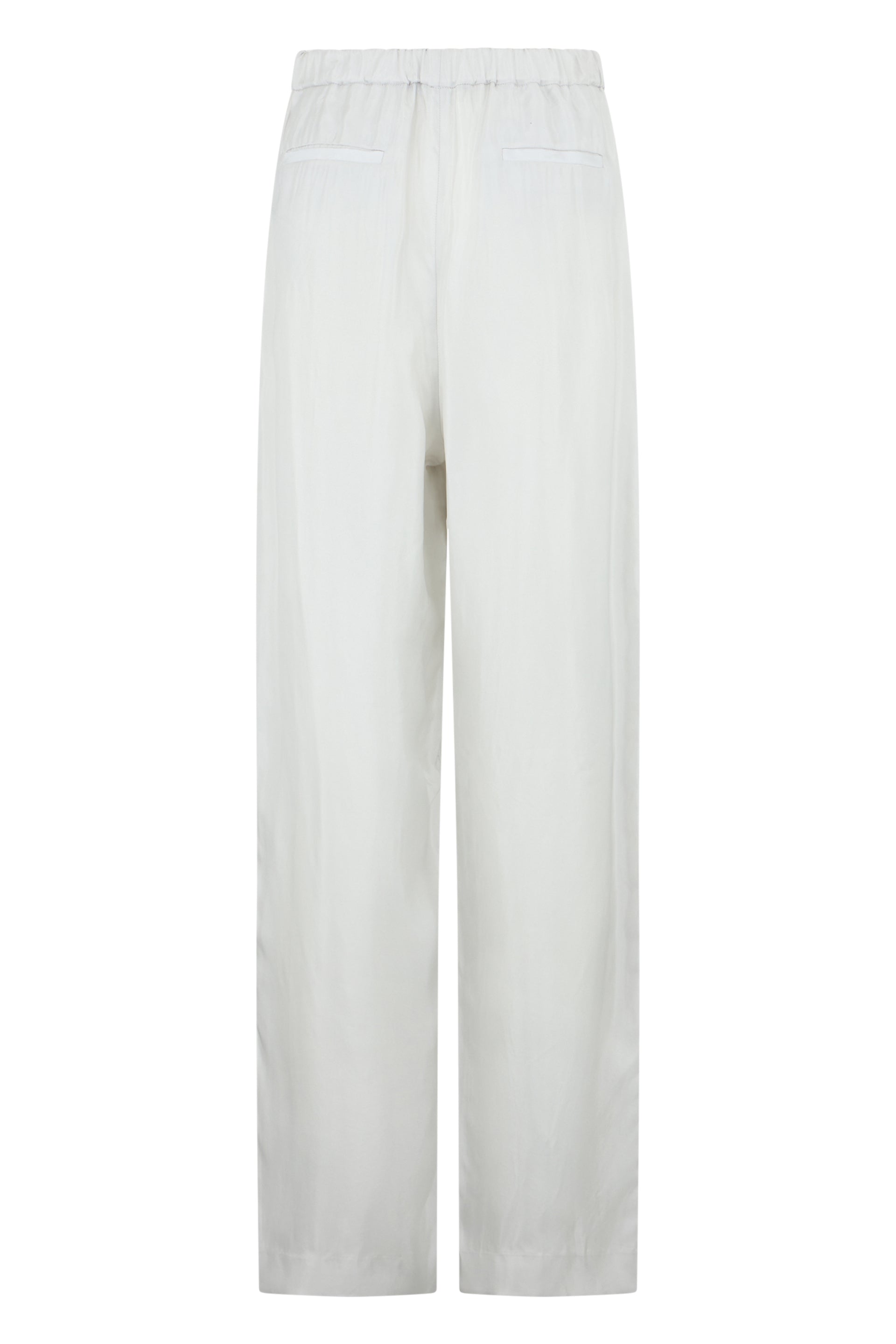 White wide high-waisted pants elegant
