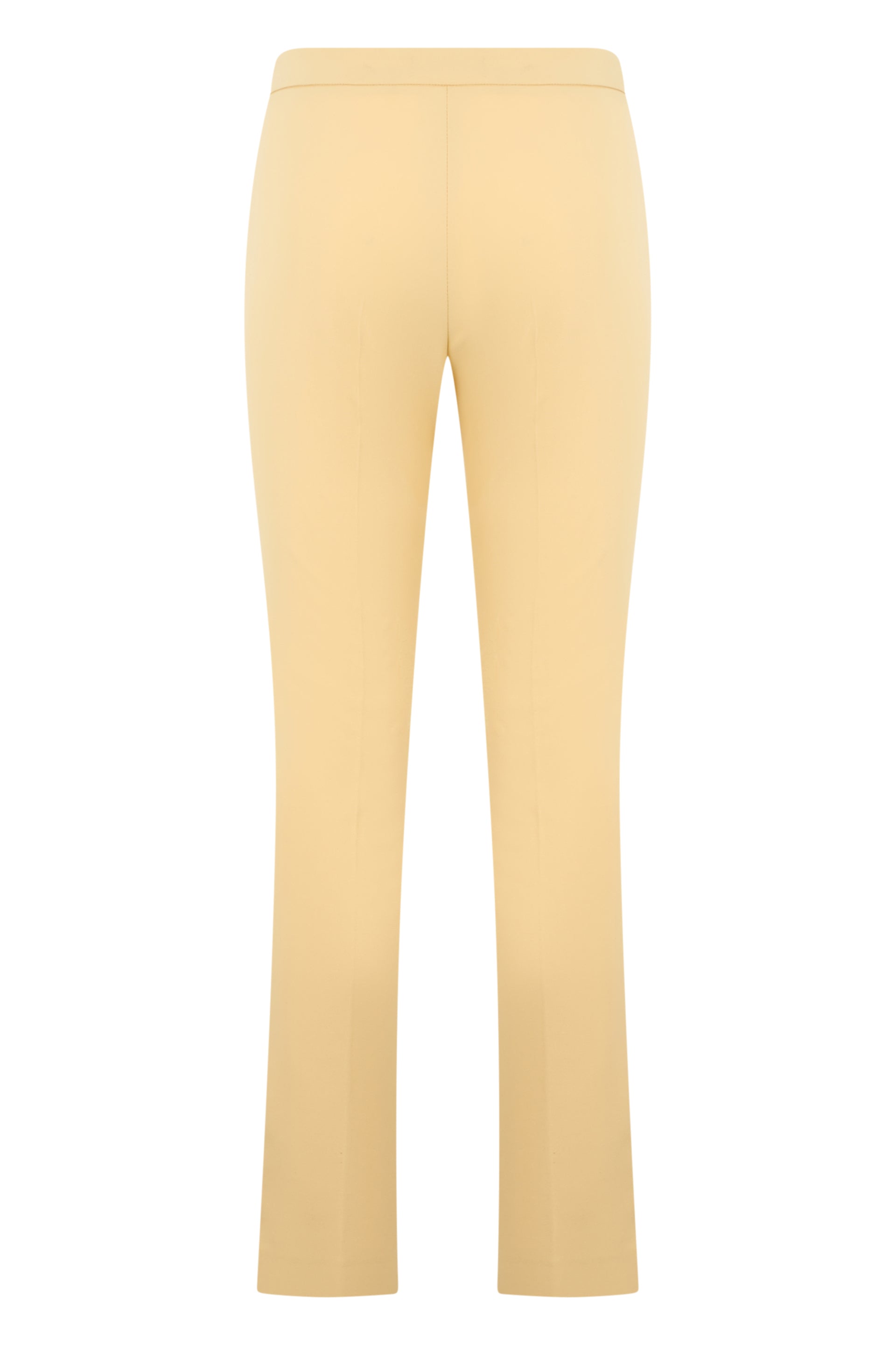 Elegant Beige Fitted Trousers Slender Effect