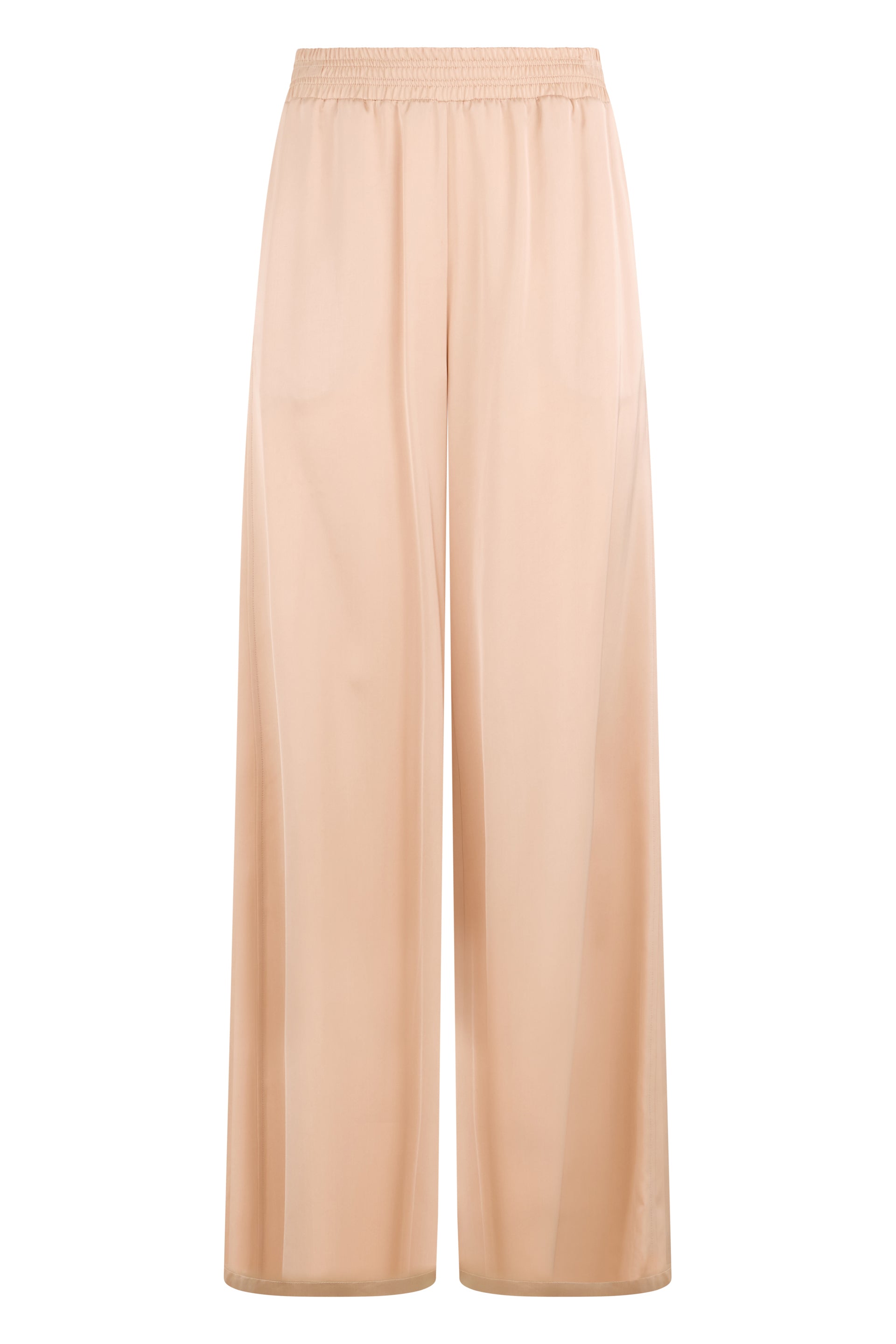 Loose elegant light high-waisted trousers
