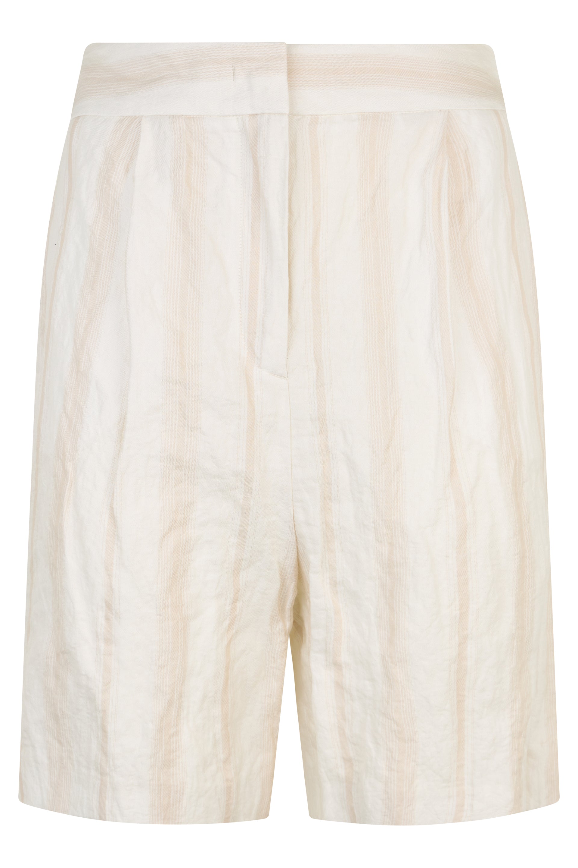 White cream shorts, casual and versatile.