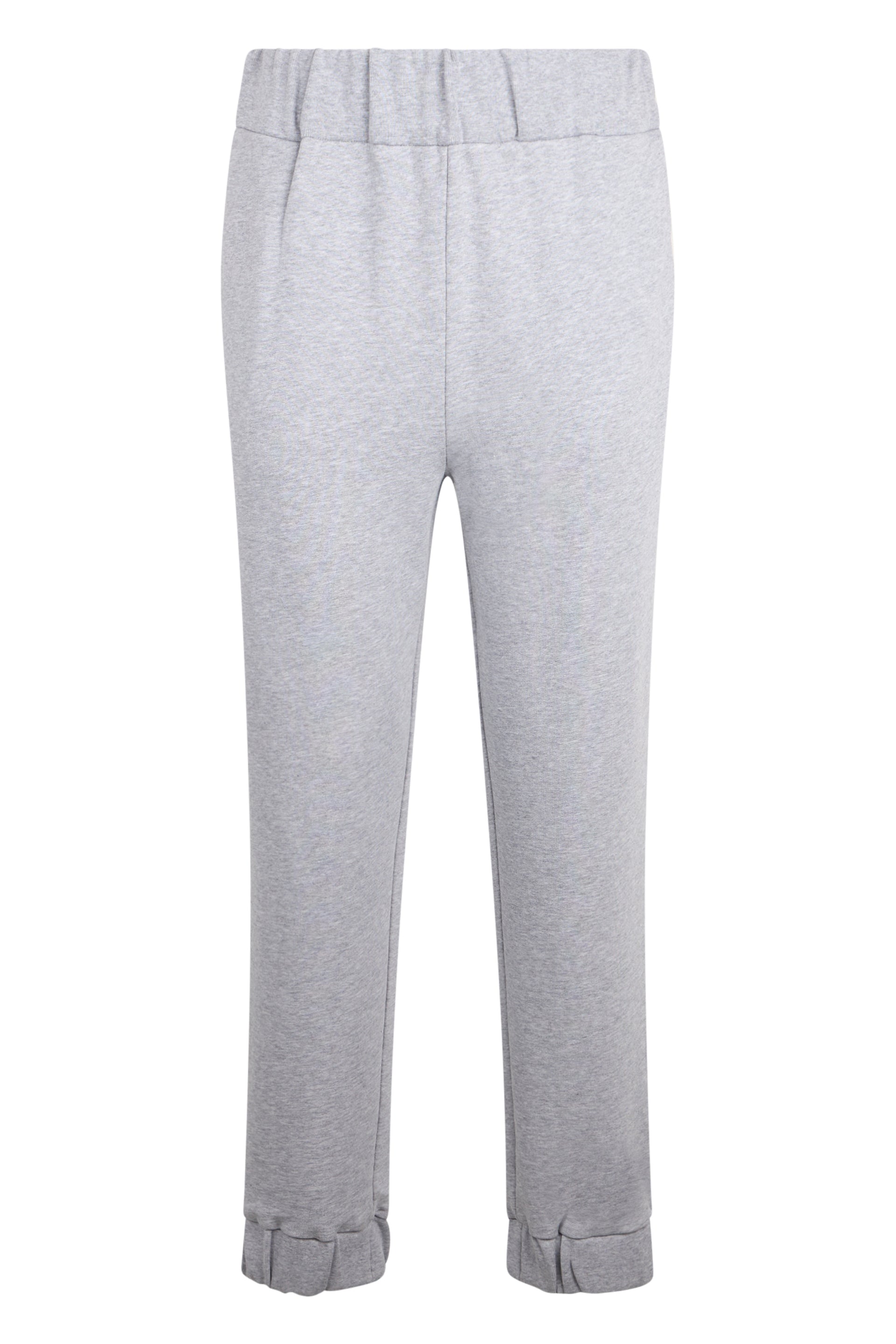 Light gray melange pants with a casual and versatile design.