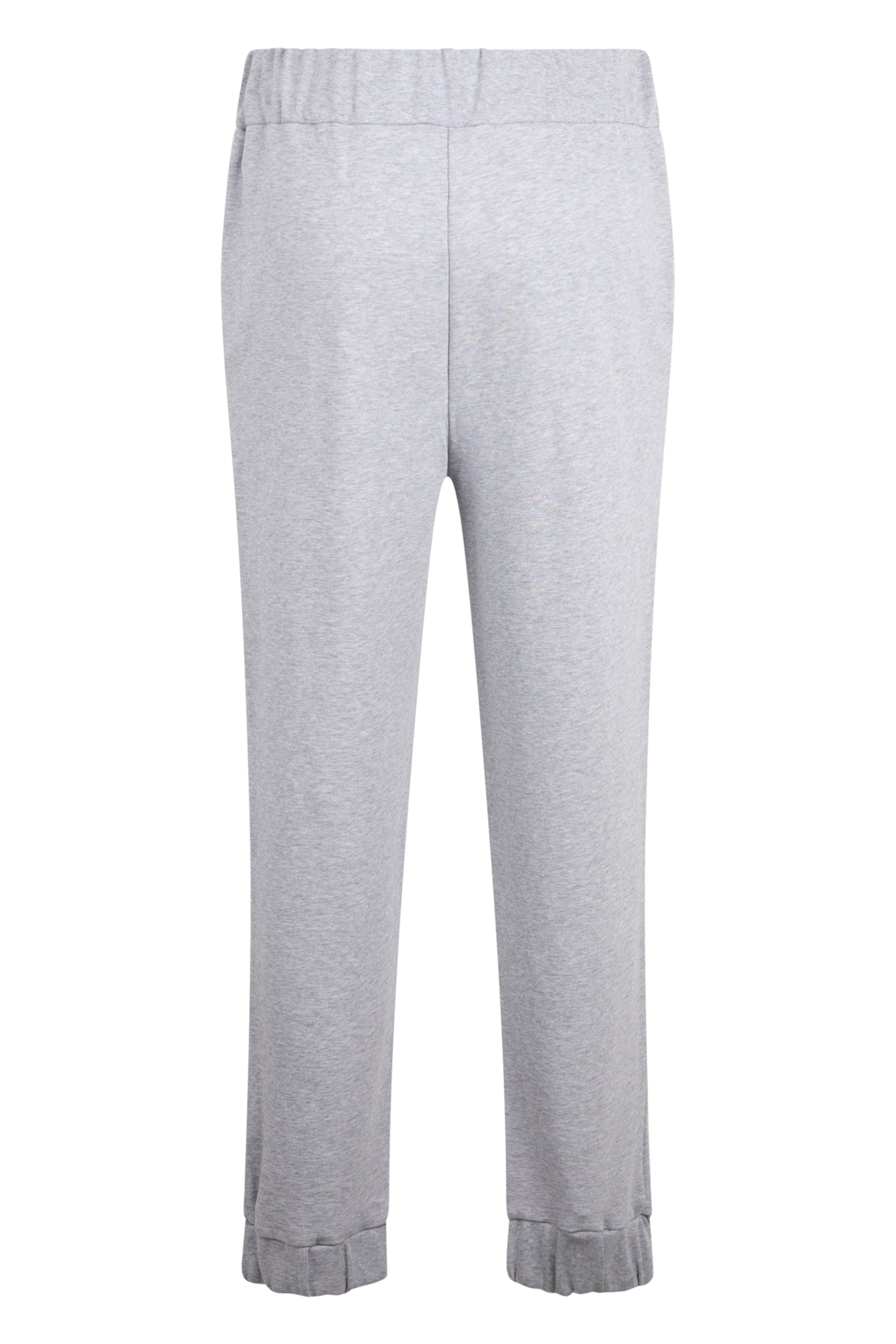 Light gray melange pants with a casual and versatile design.