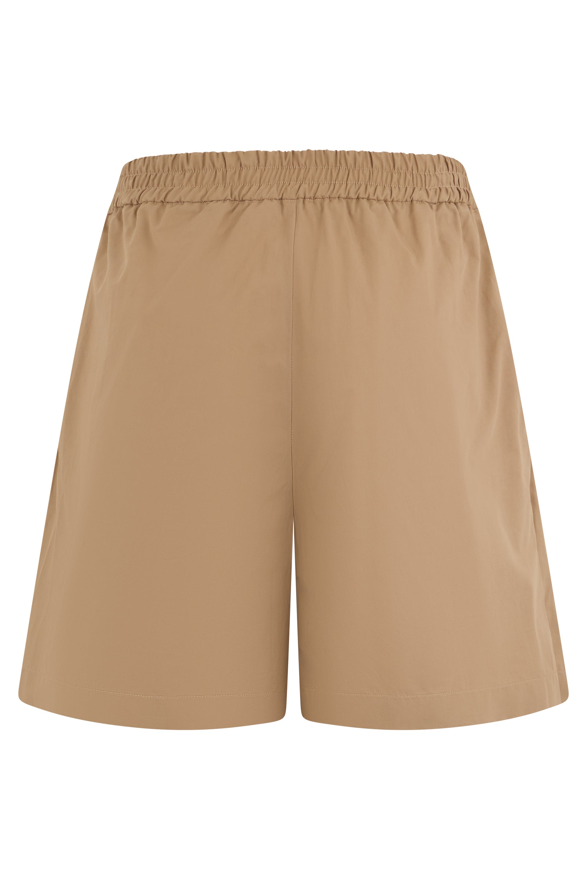 Beige Comfortable Shorts with Elastic and Style