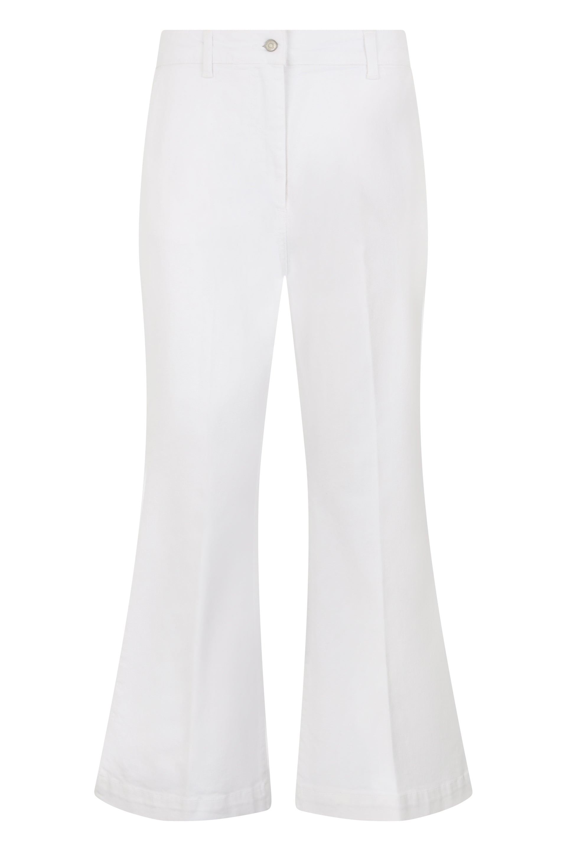 Elegant white flared pants.