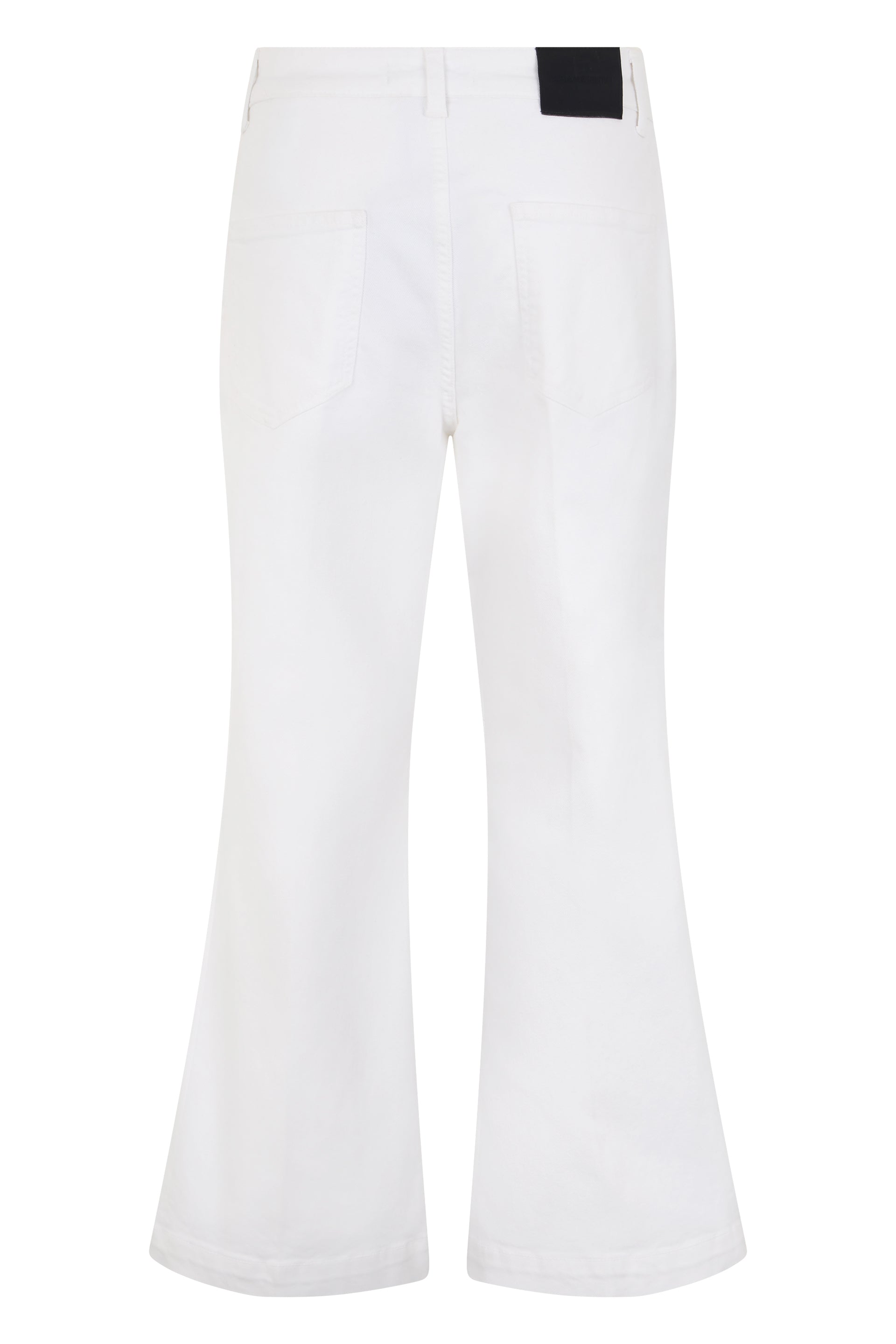 Elegant white flared pants.