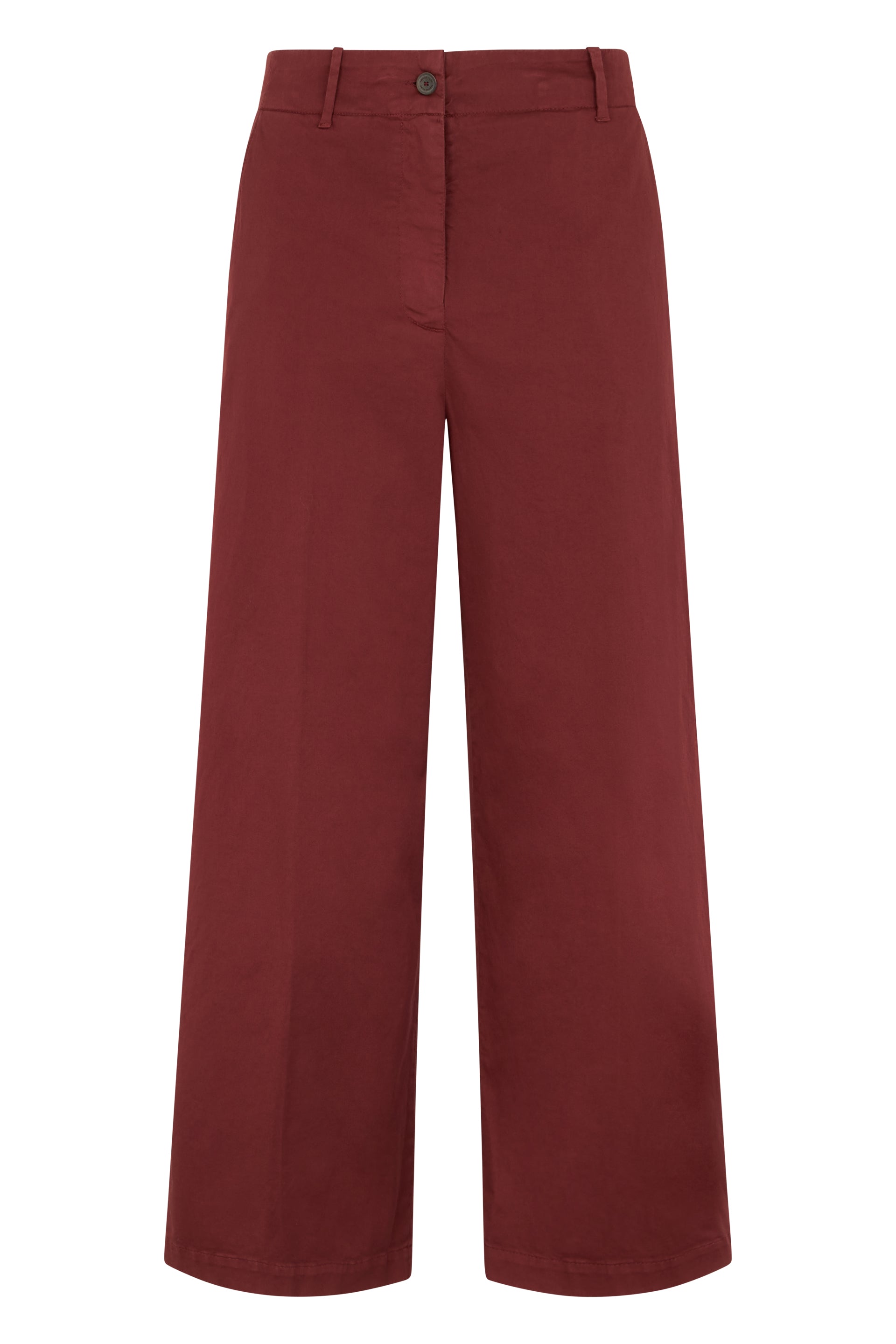 Baggy bordeaux colored pants, minimalist and chic.