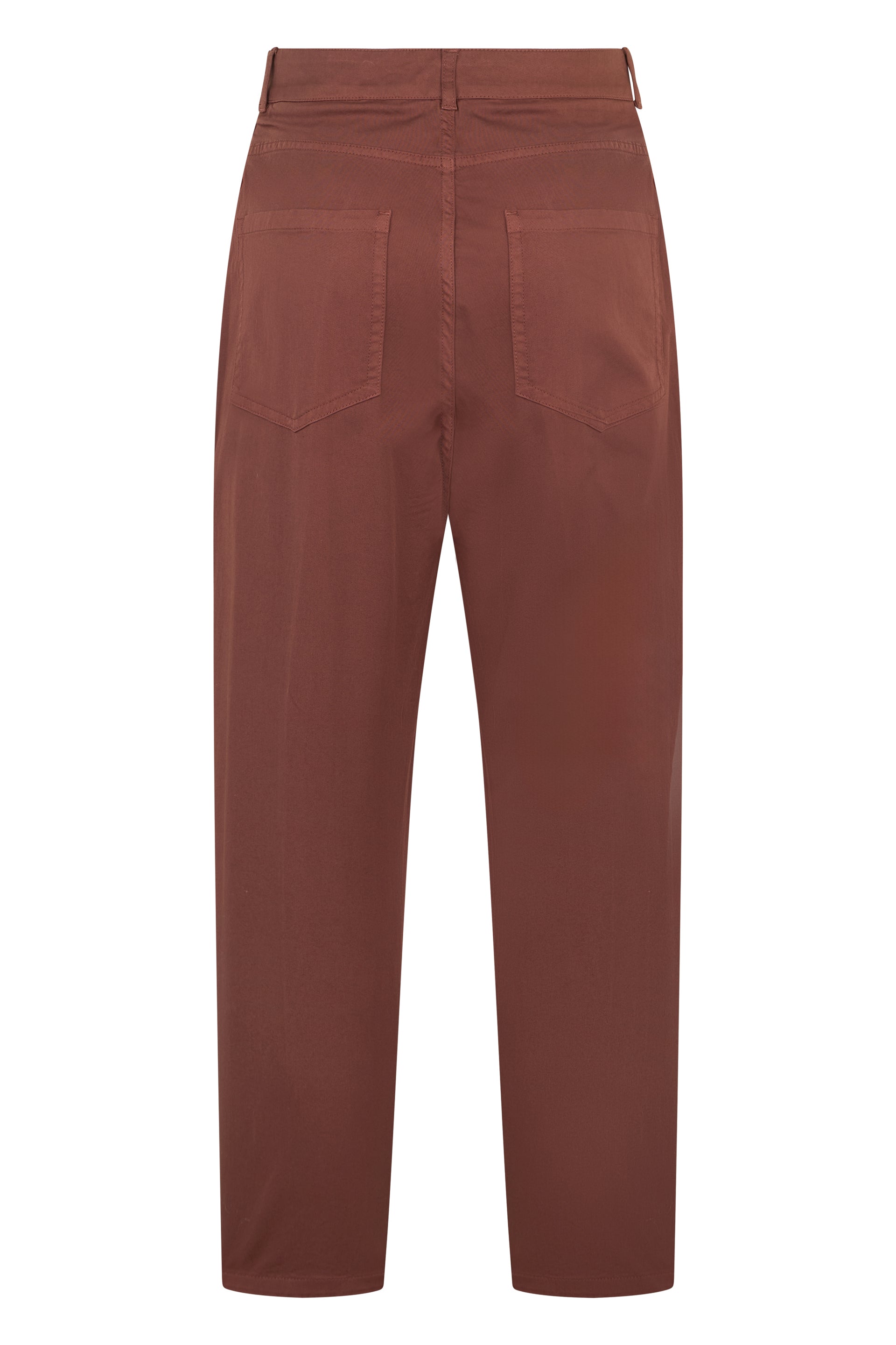Pants in a warm shade of brown, minimal and versatile.