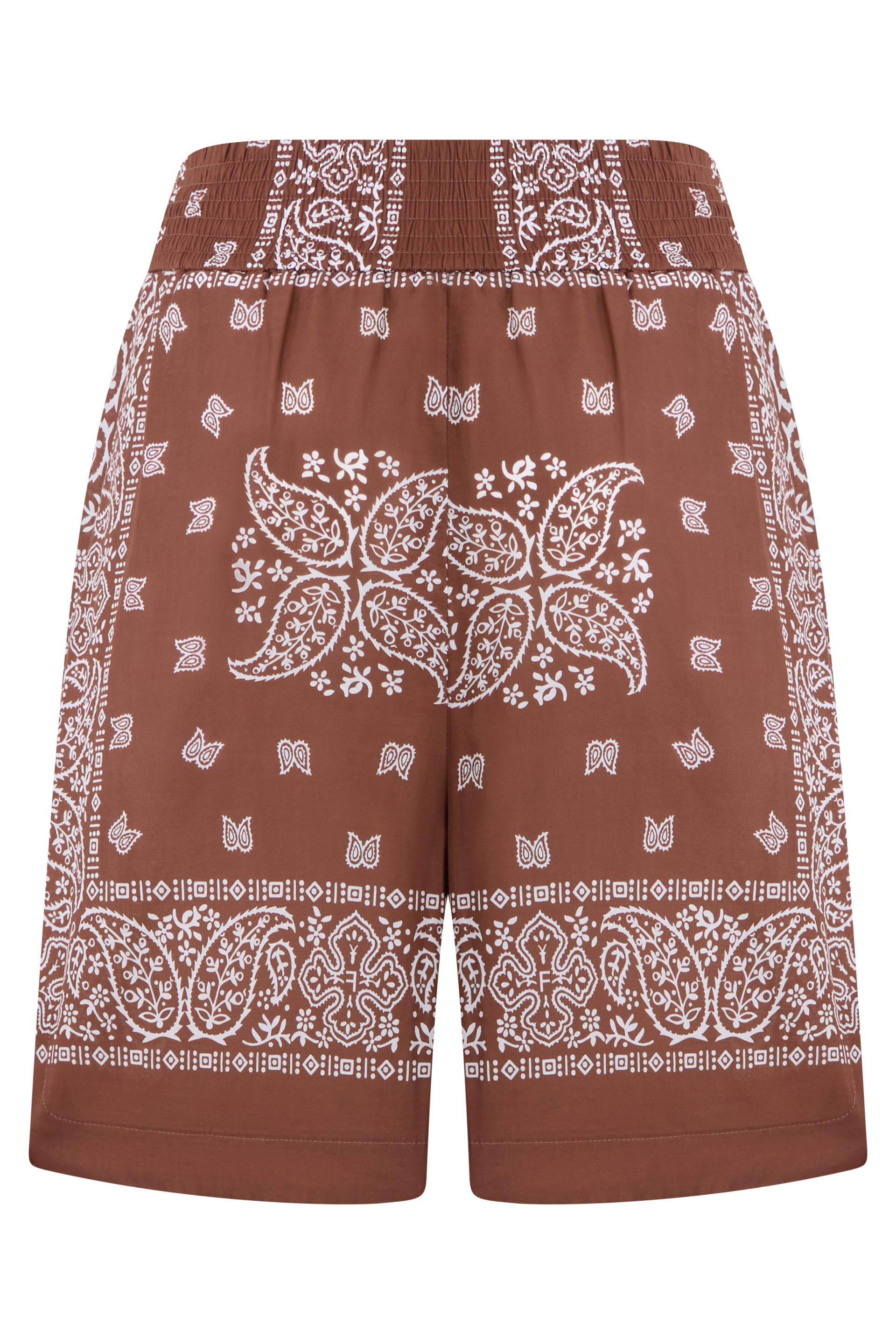Soft summer shorts with earthy pattern