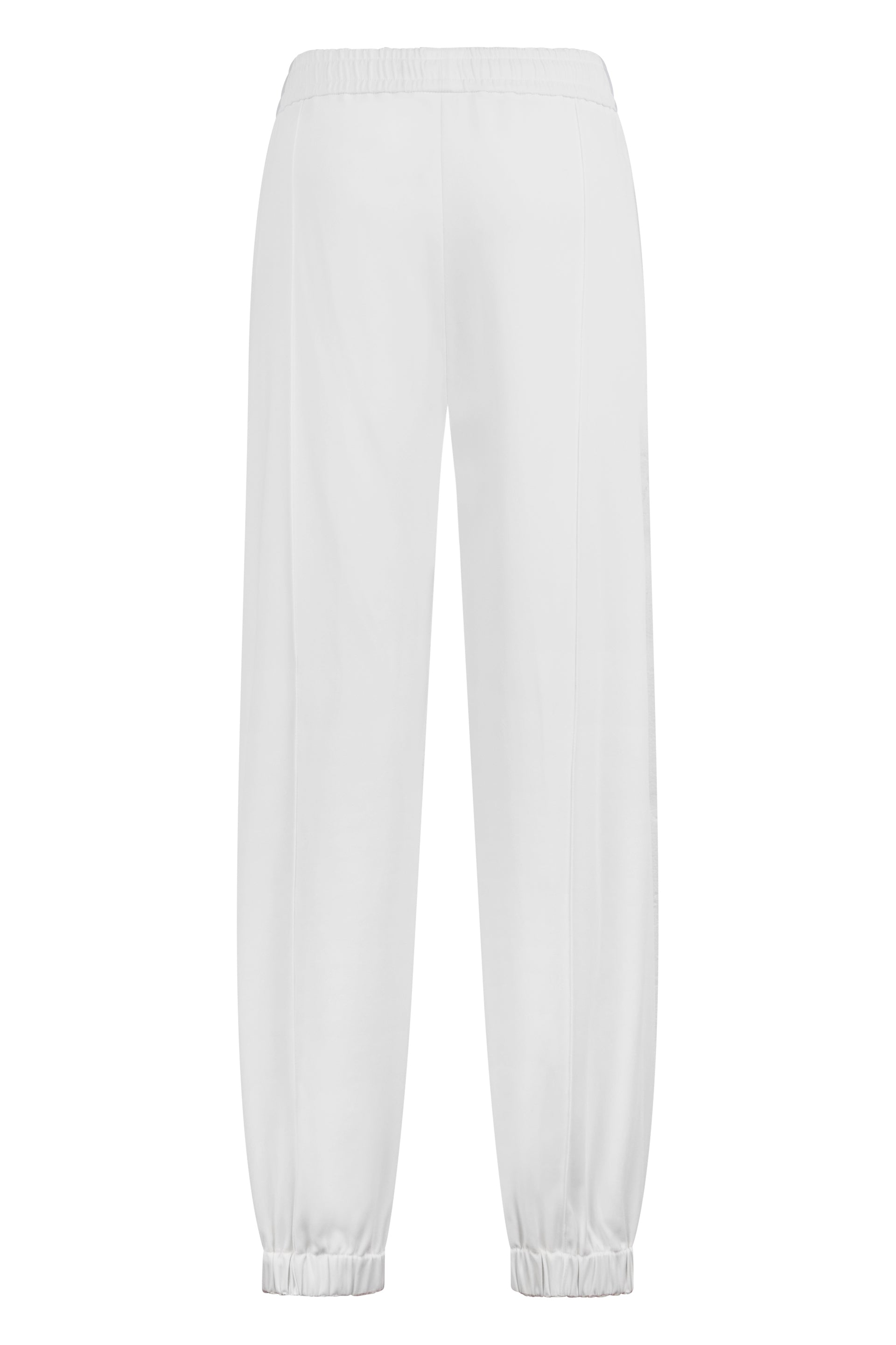 White Comfortable Soft Pants with Cuffs