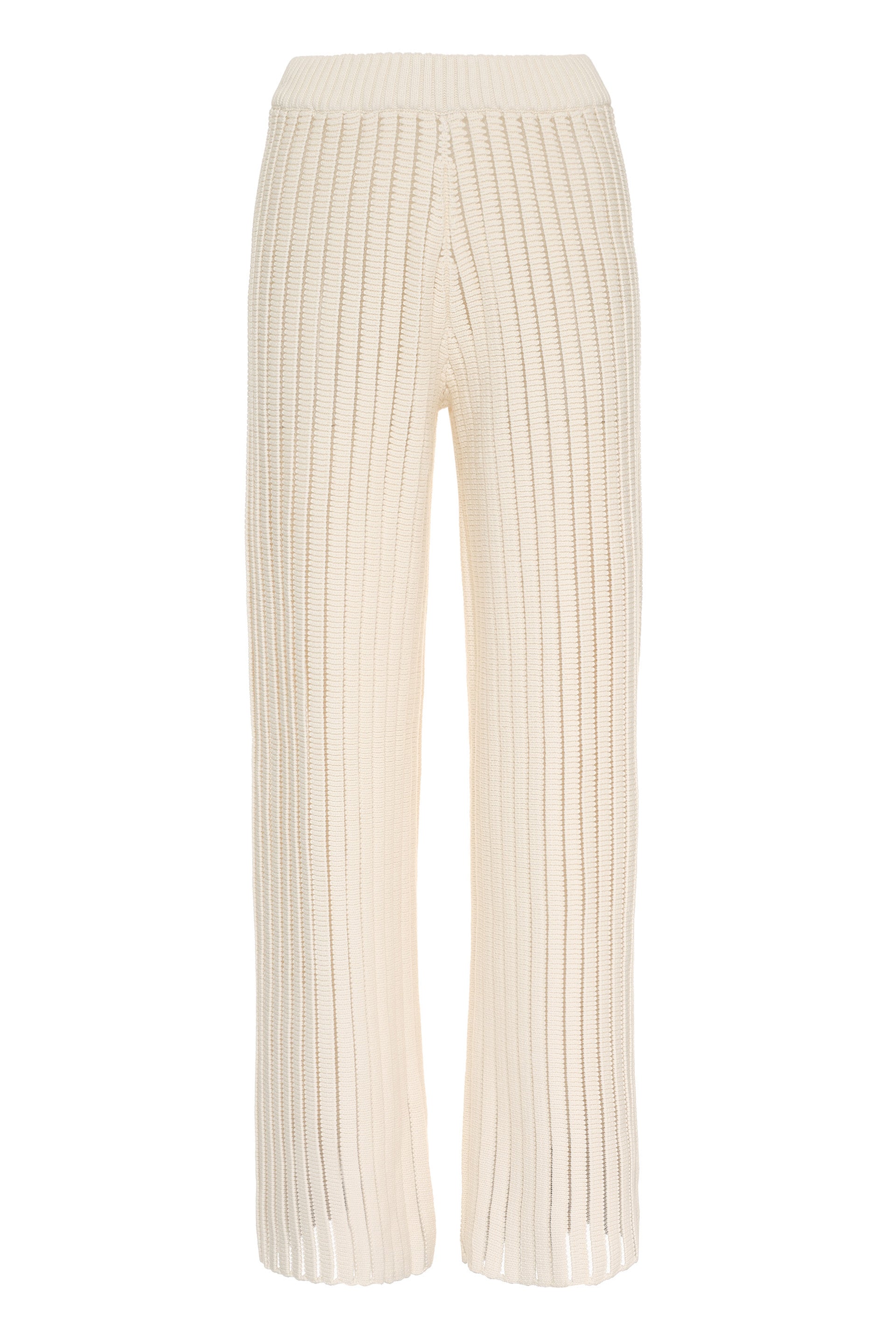 Wide leg knitted trousers