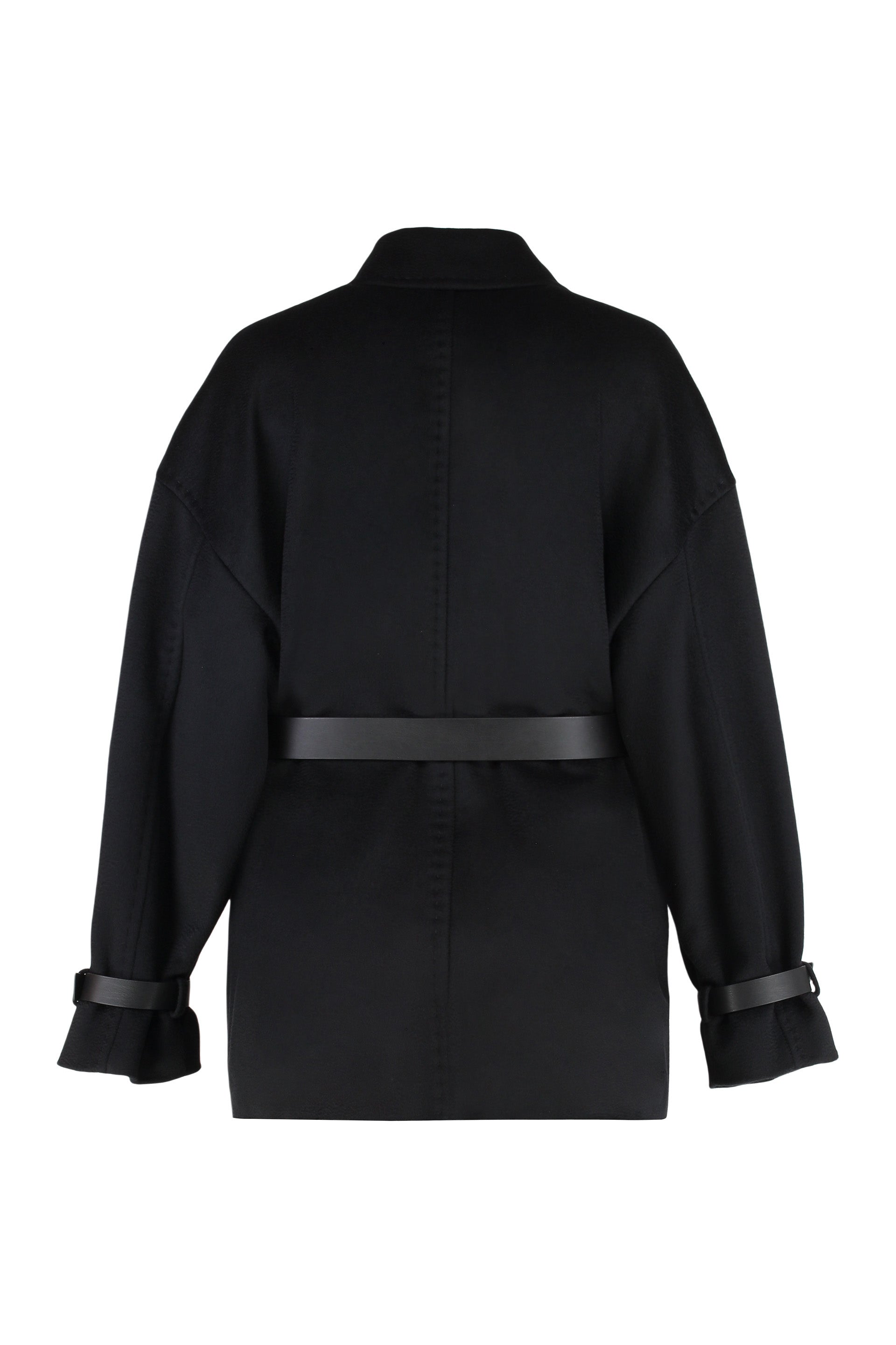 Pausa double-breasted virgin wool coat