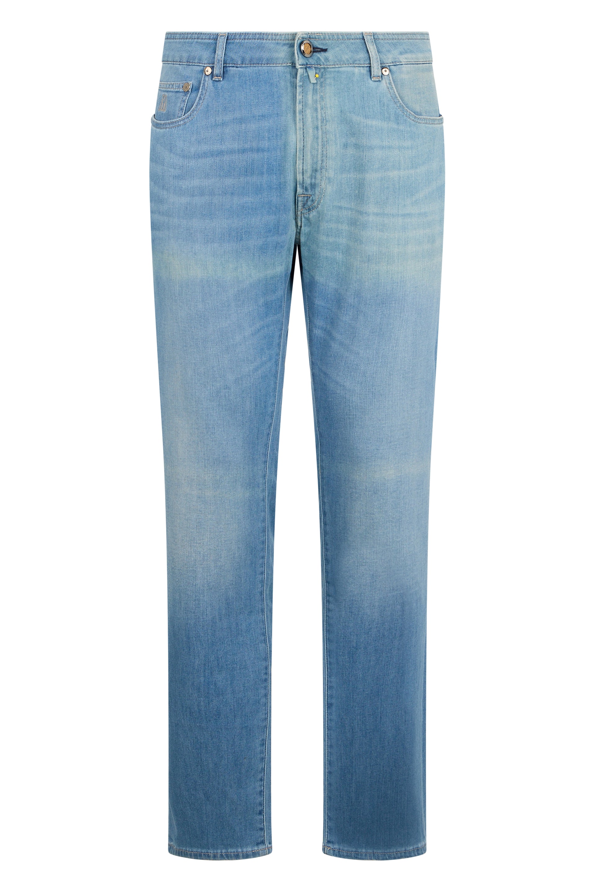 Light Blue Denim Jeans with Straight Fit