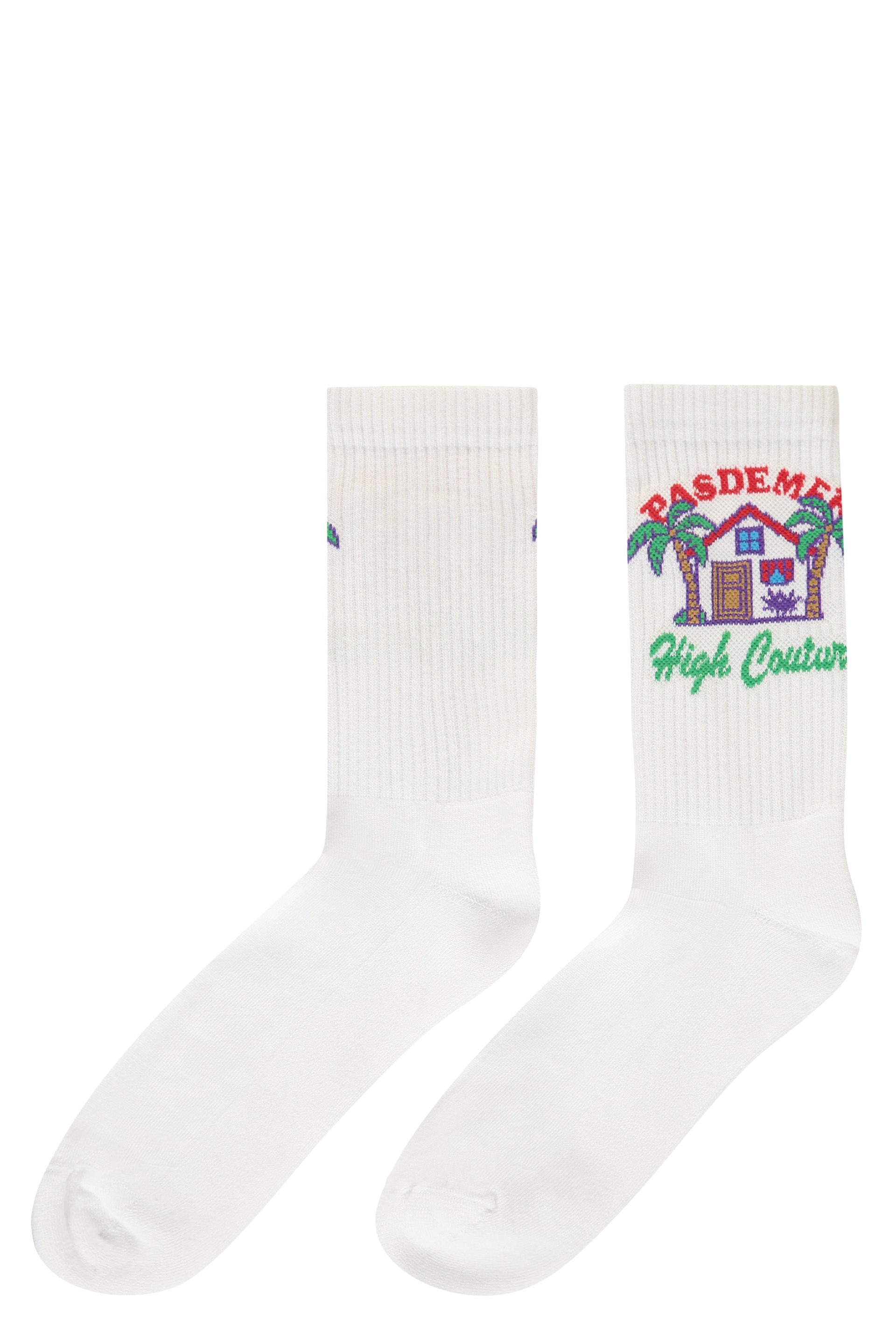 Logo cotton blend socks