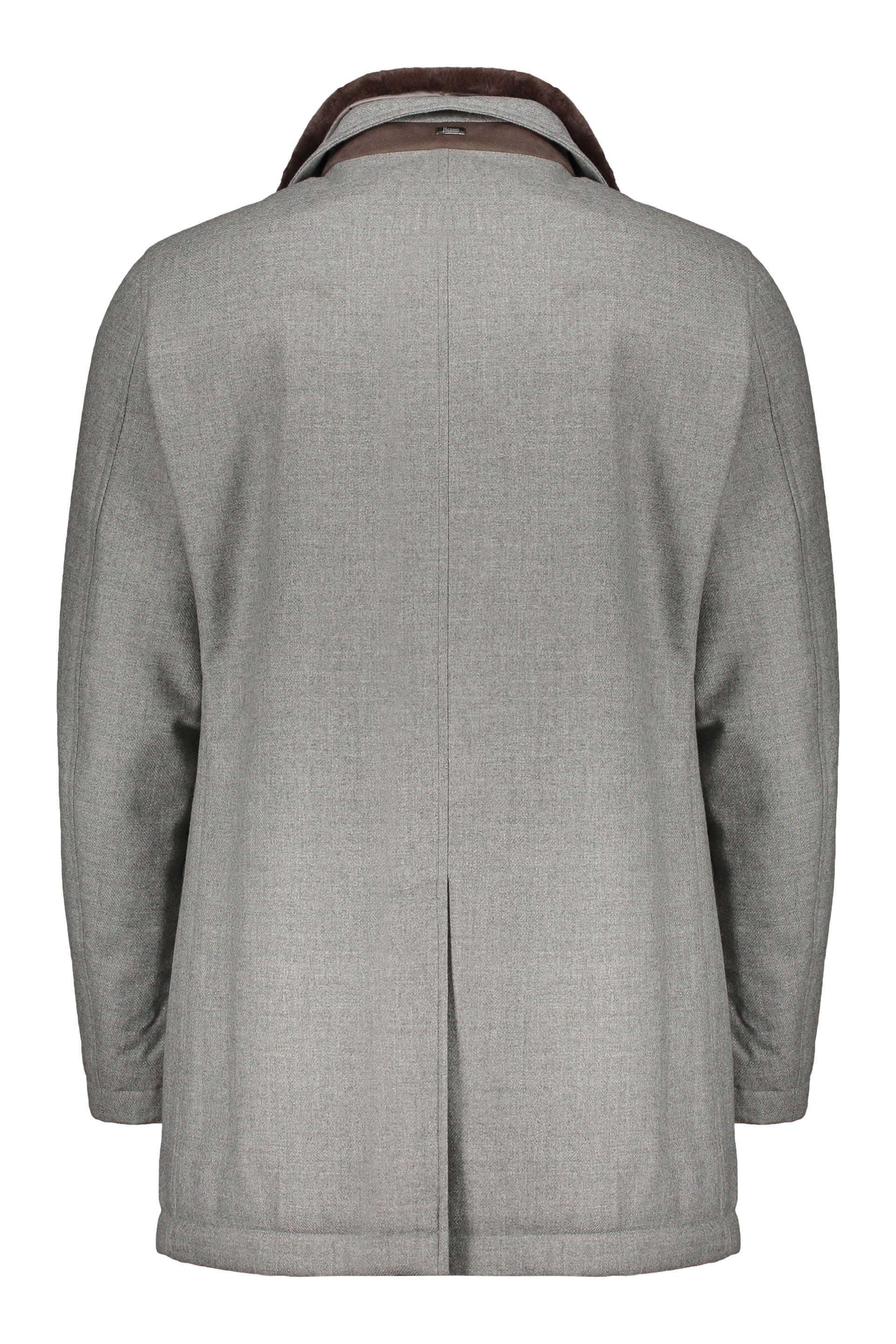 Double-breasted gray elegant jacket