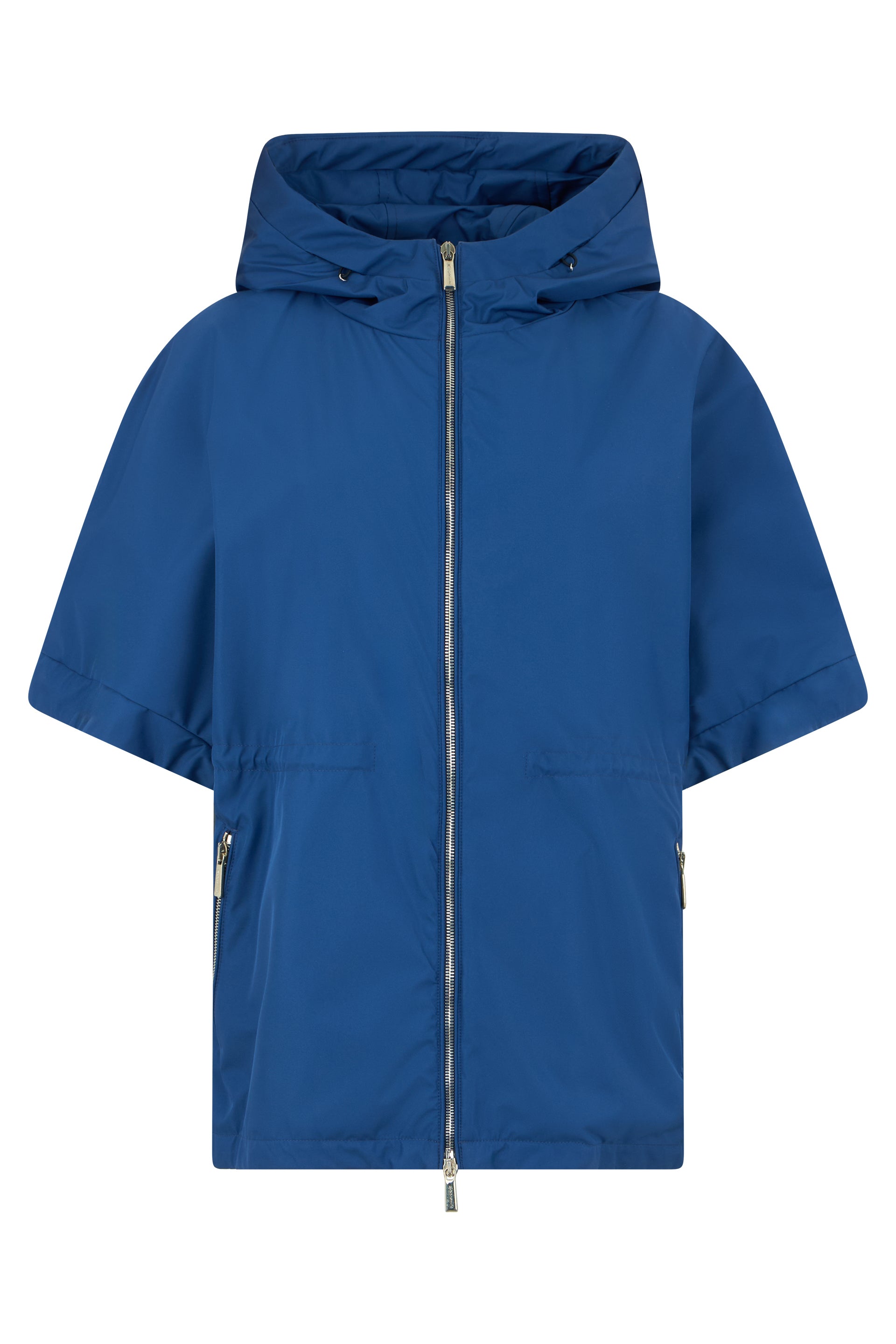 Light blue jacket with casual hood and versatile