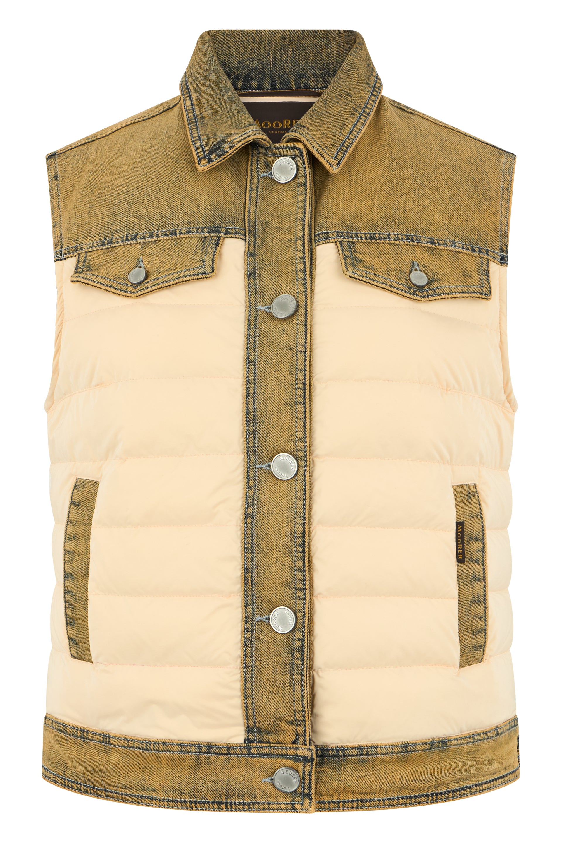 Winter vest in a soft shade of yellow