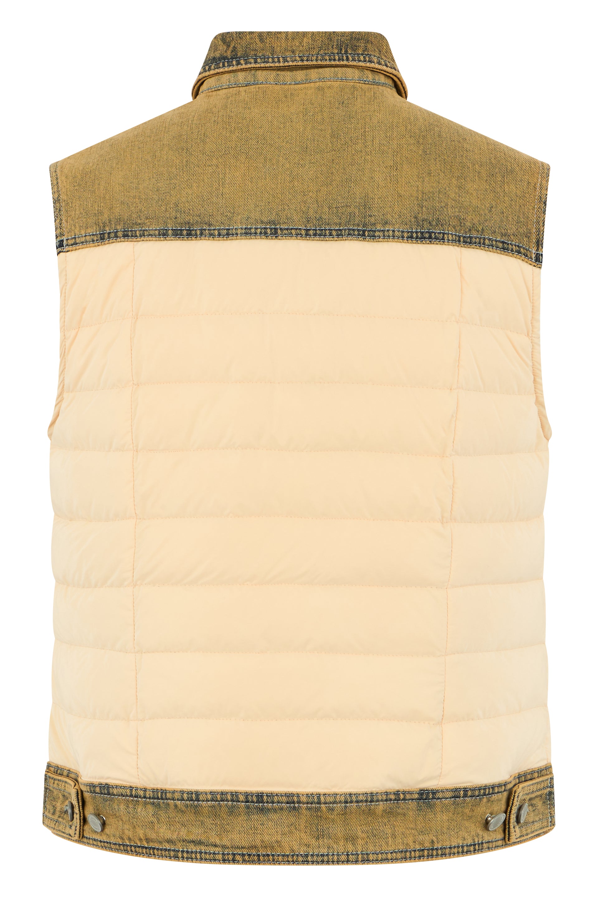 Winter vest in a soft shade of yellow