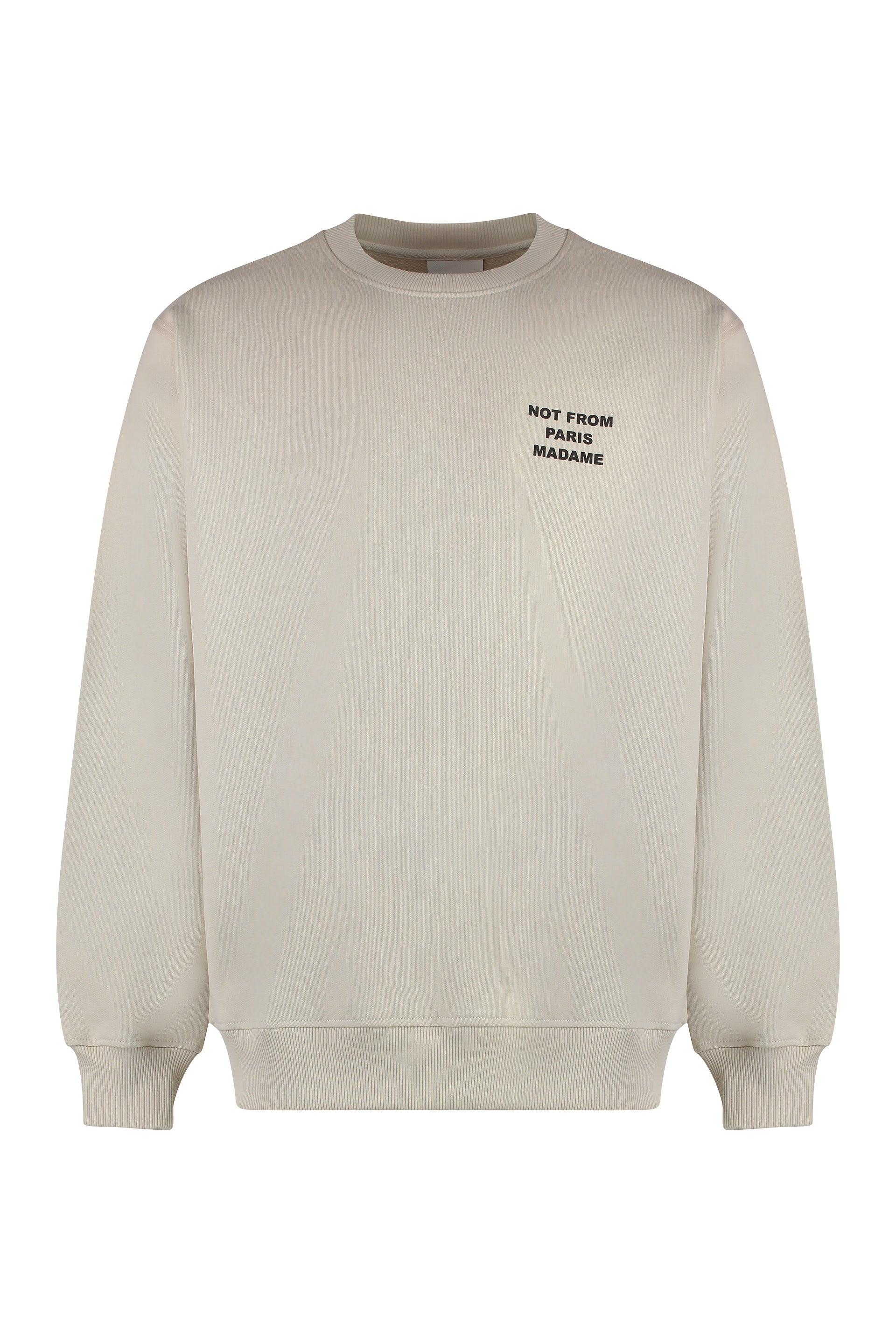 Slogan cotton crew-neck sweatshirt