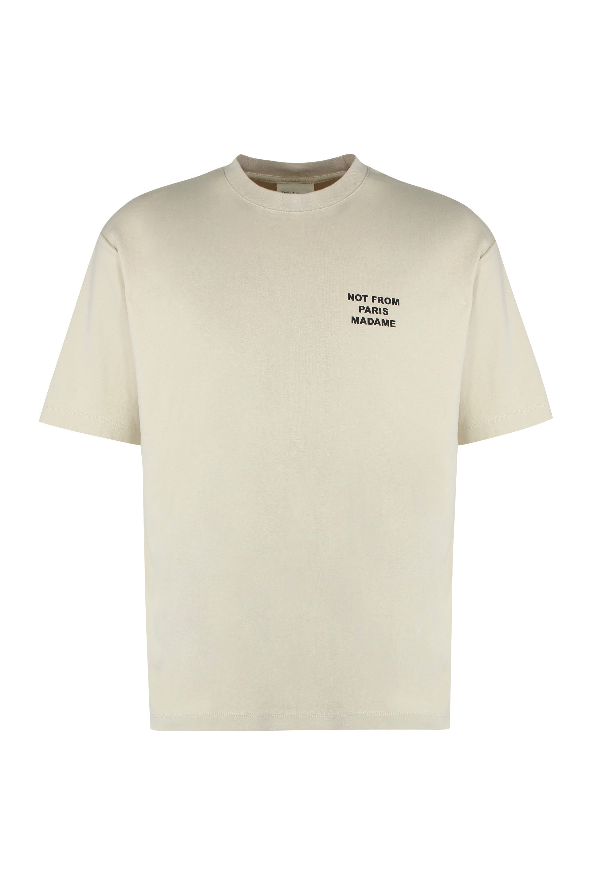 Slogan cotton crew-neck T-shirt