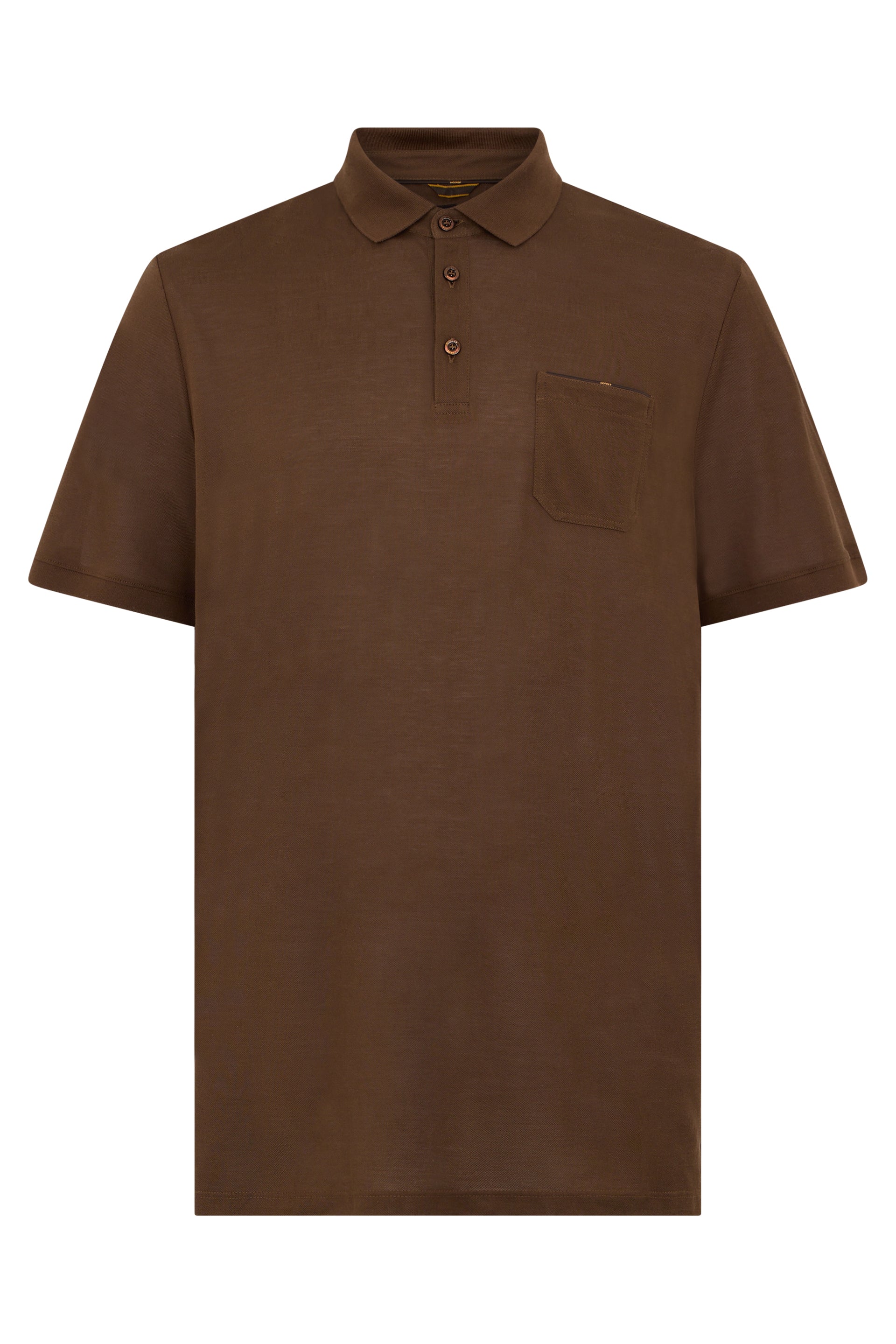 Dark brown polo shirt for men, versatile.