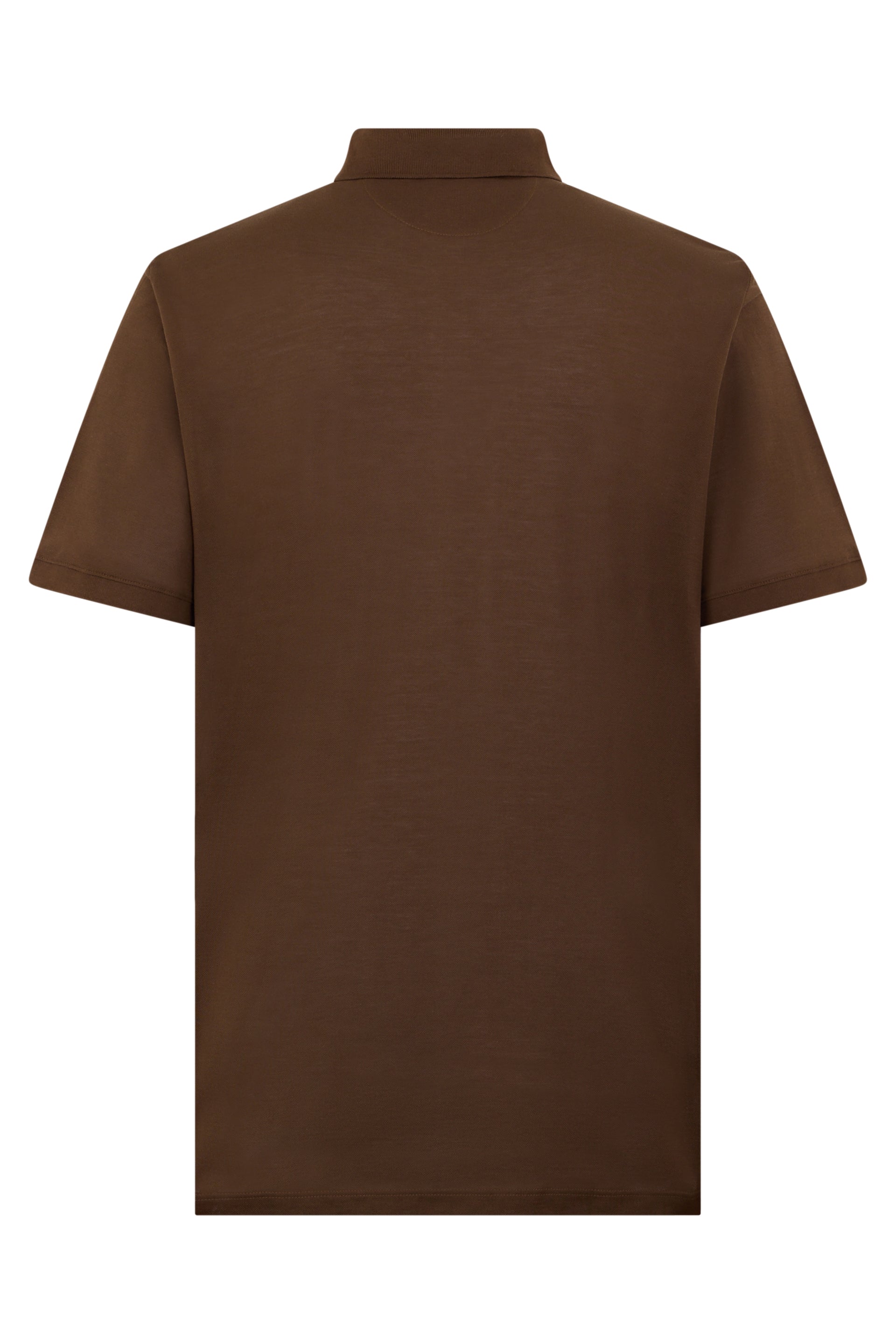 Dark brown polo shirt for men, versatile.