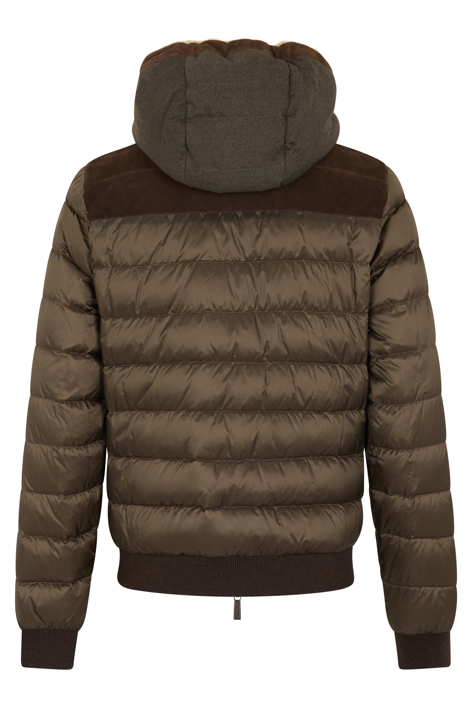 Men's jacket with hood, modern brown colors