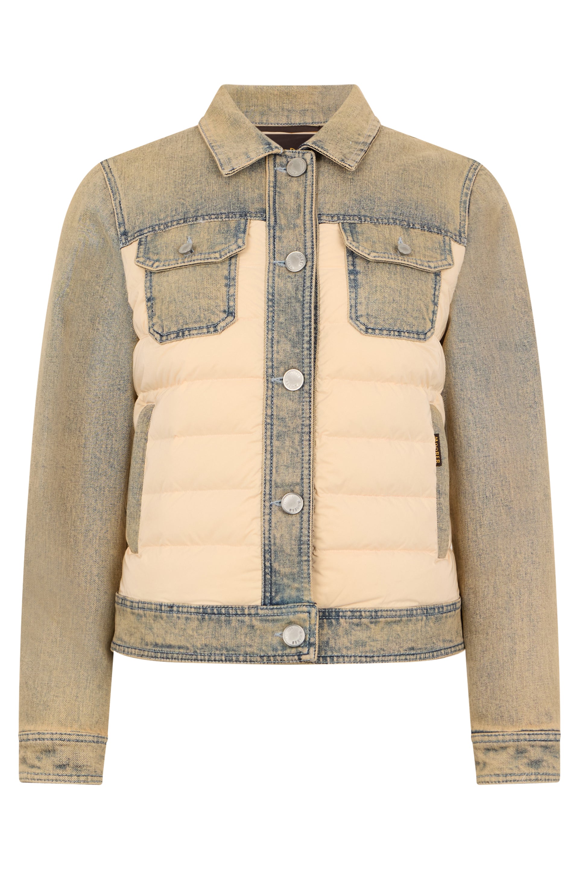 Padded denim jacket, modern and versatile style