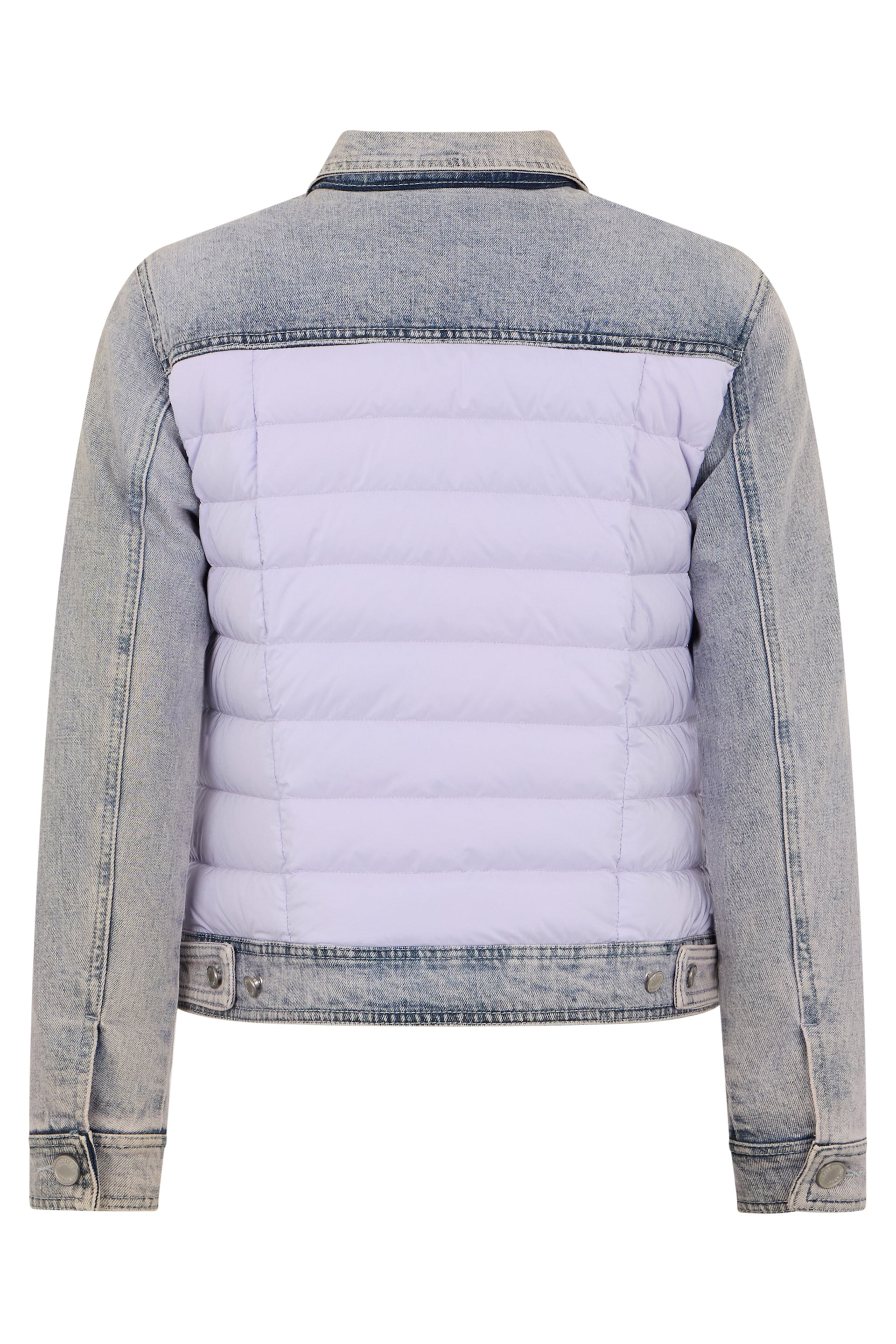 Denim jacket with long sleeves and padding
