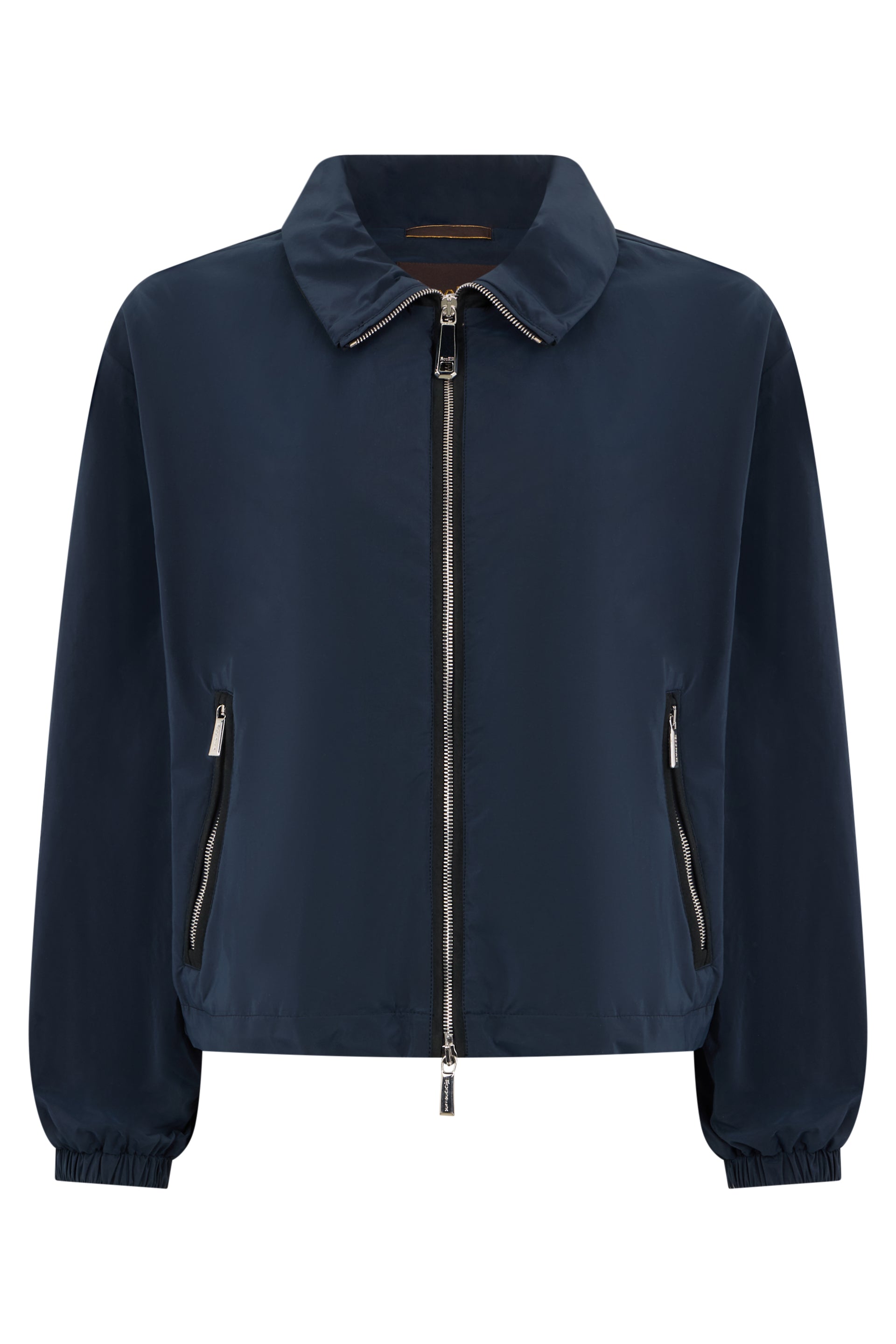 Dark blue bomber jacket with zip