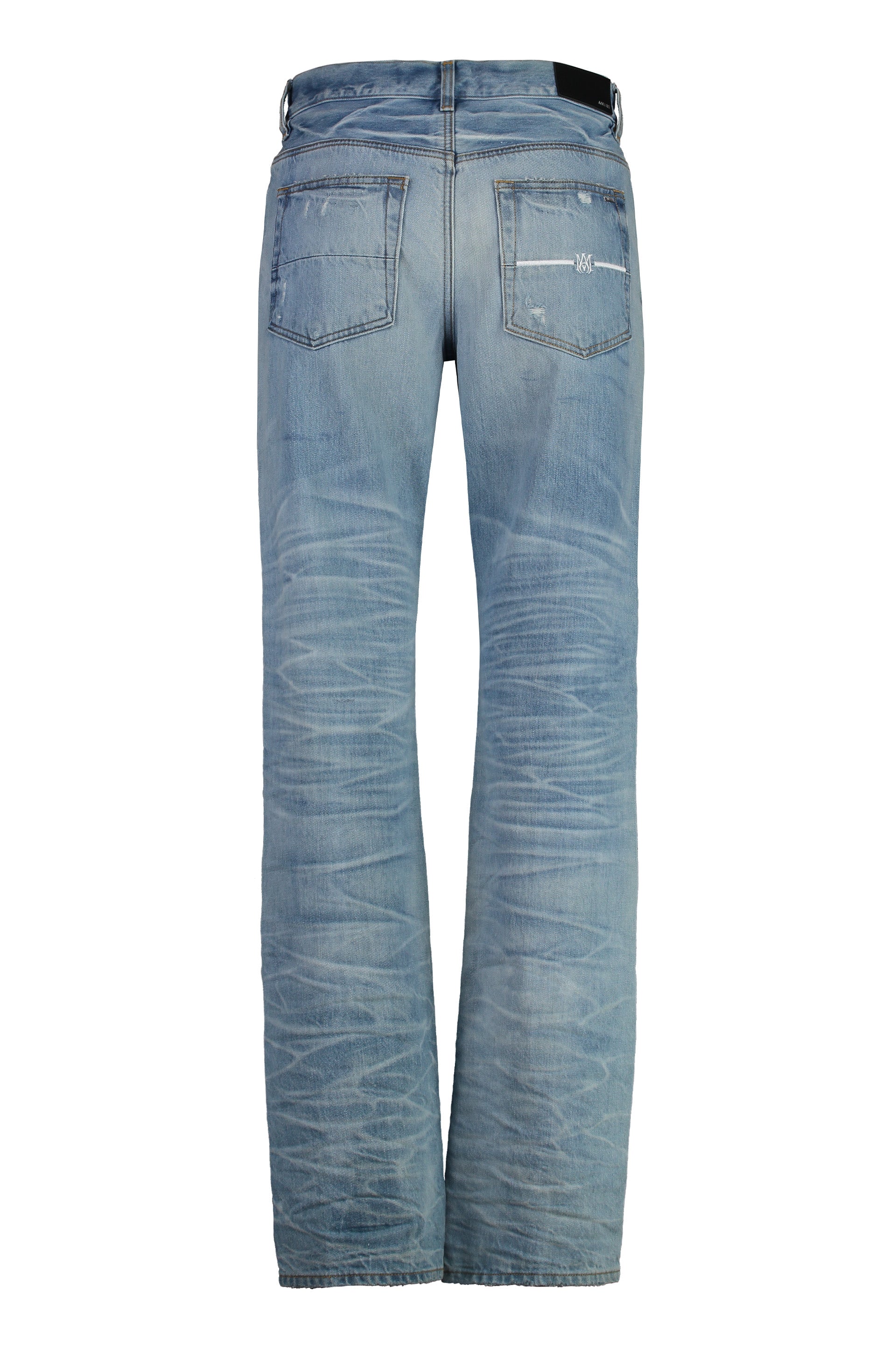 5-pocket straight-leg jeans