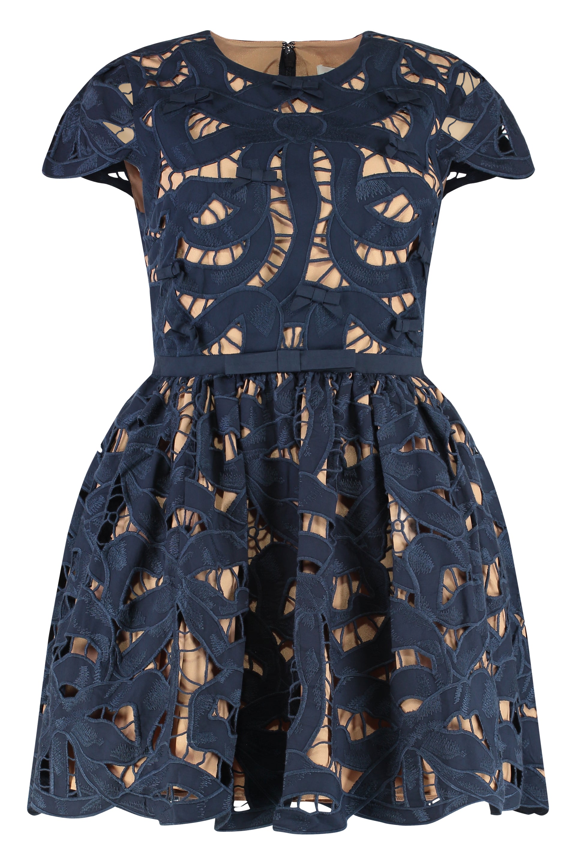 Embroidered mini dress