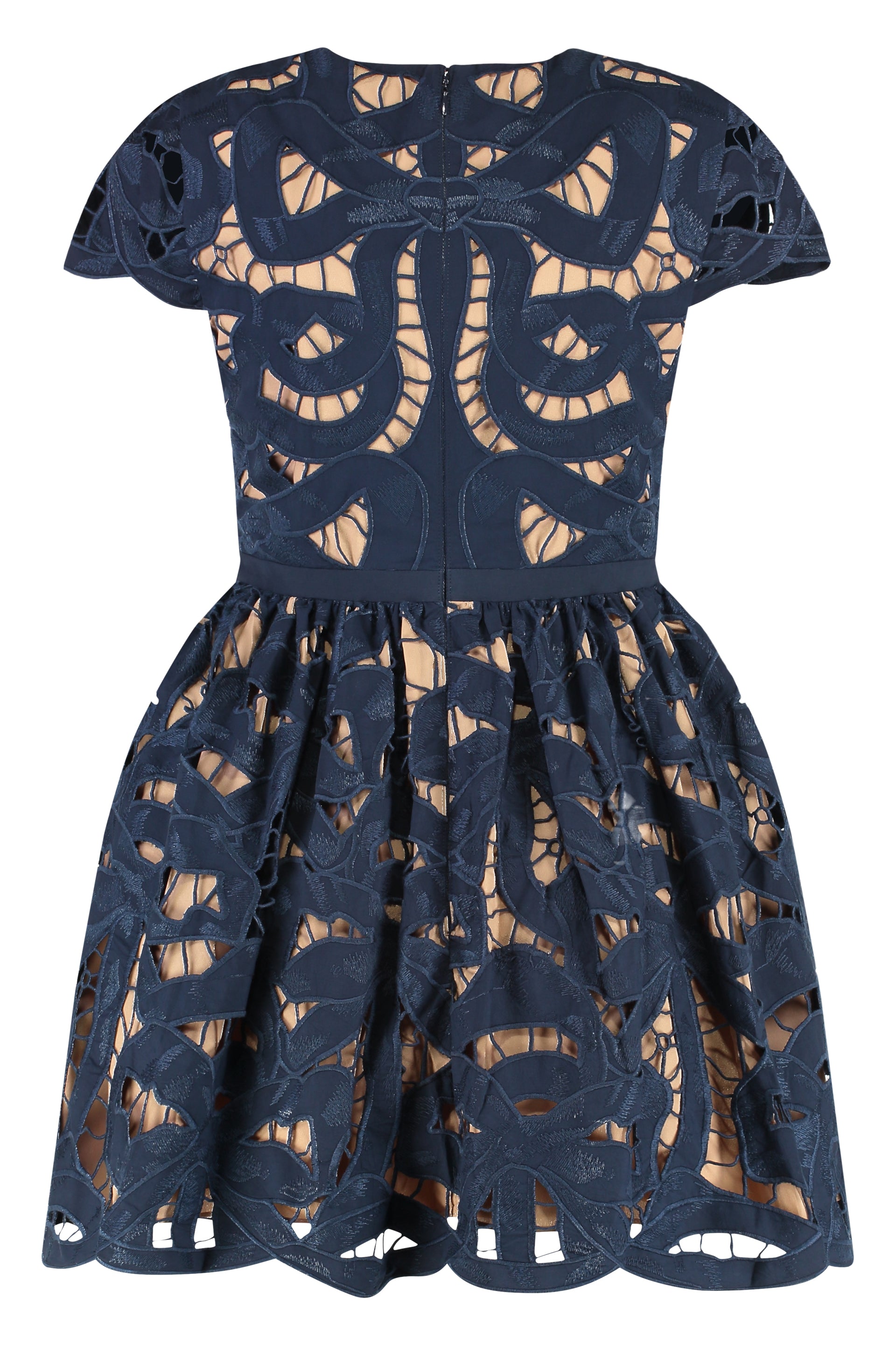 Embroidered mini dress