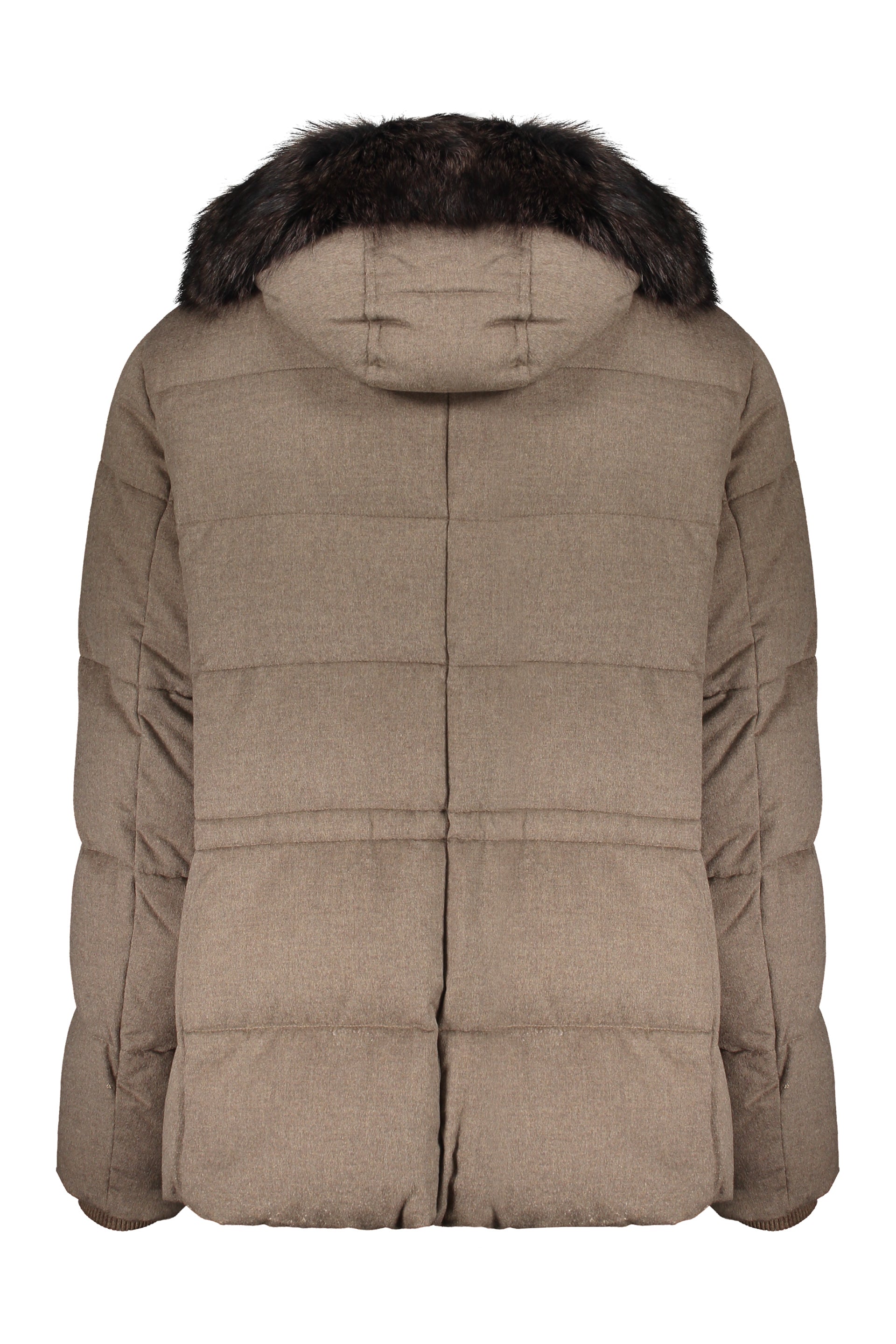 Down jacket with hood