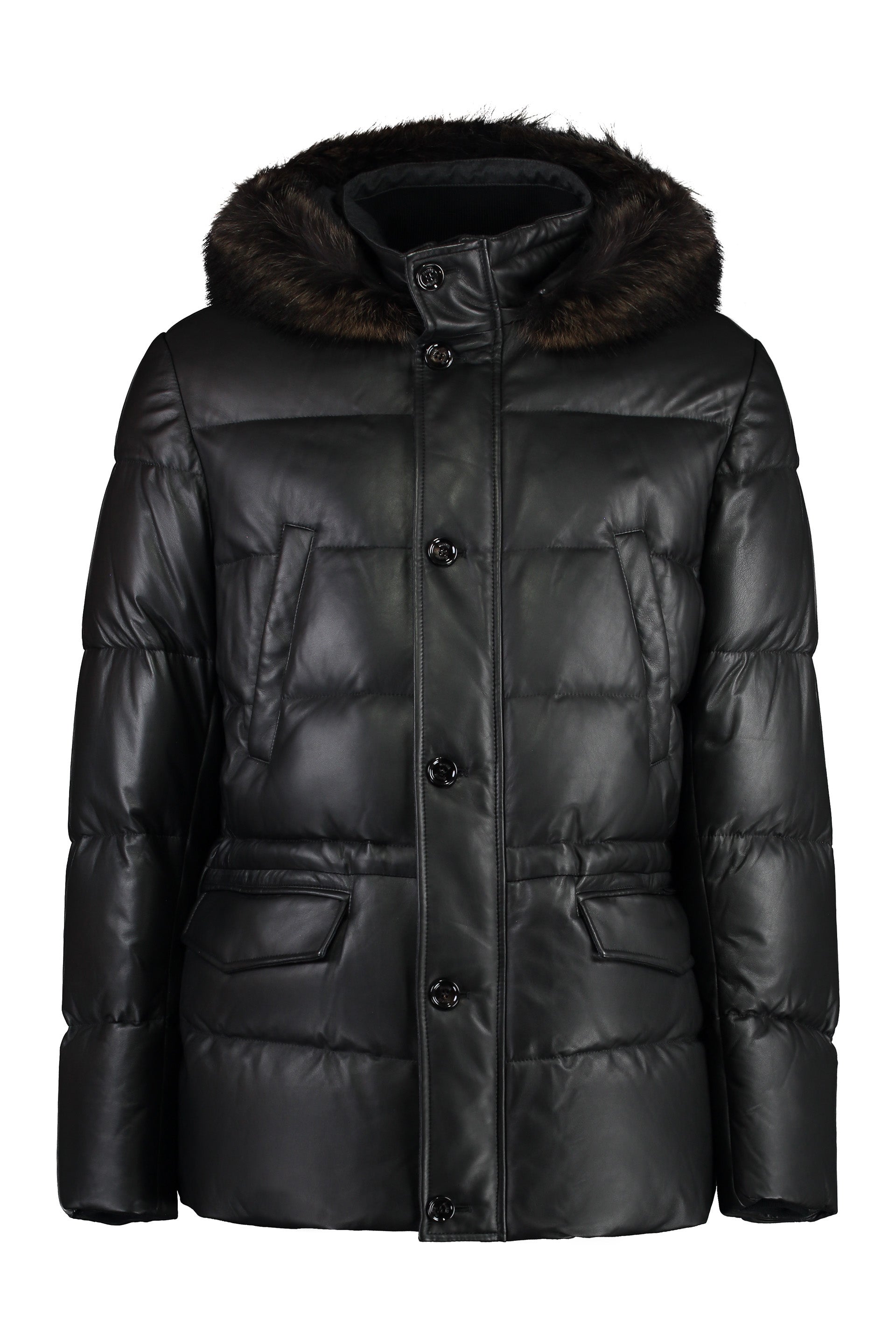 Philip leather padded jacket