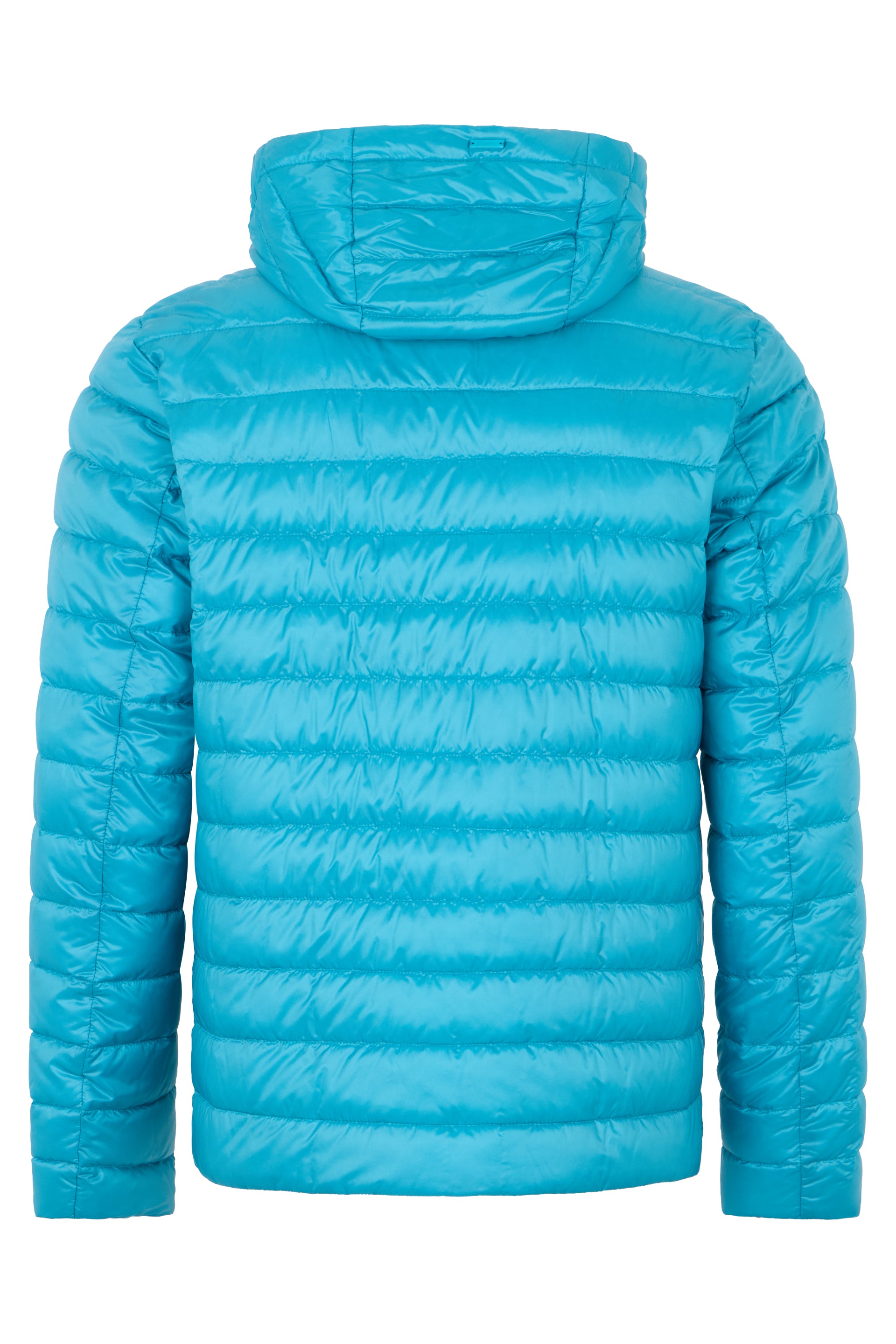 Padded jacket in blue color with hood