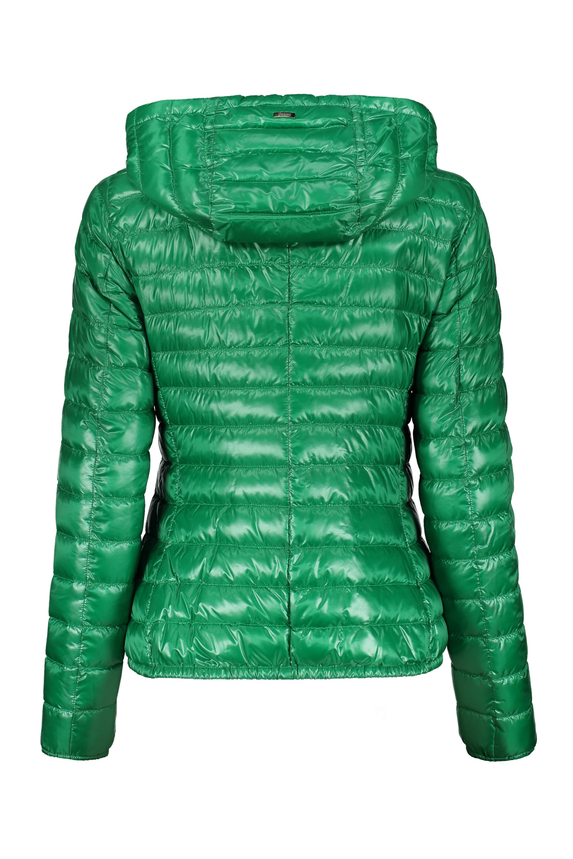 Light green jacket with hood and zip