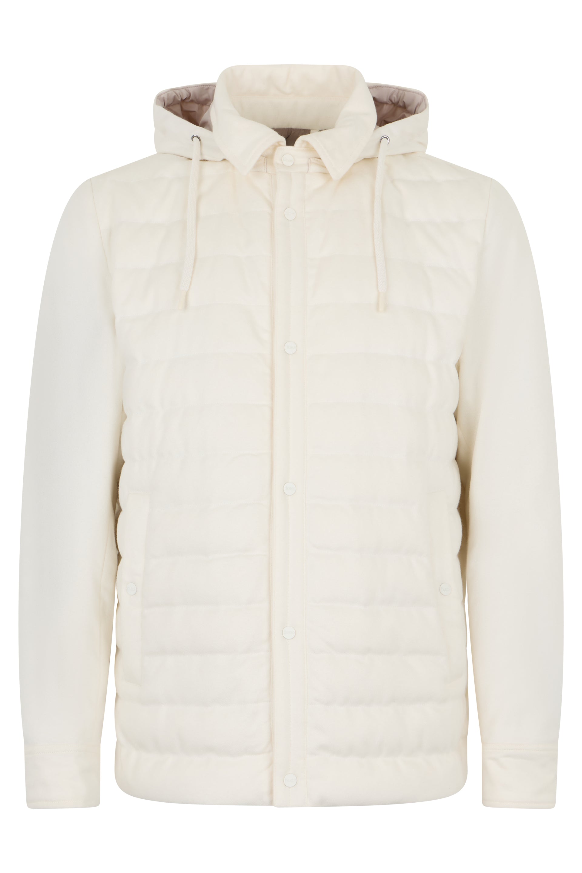 White down jacket with hood
