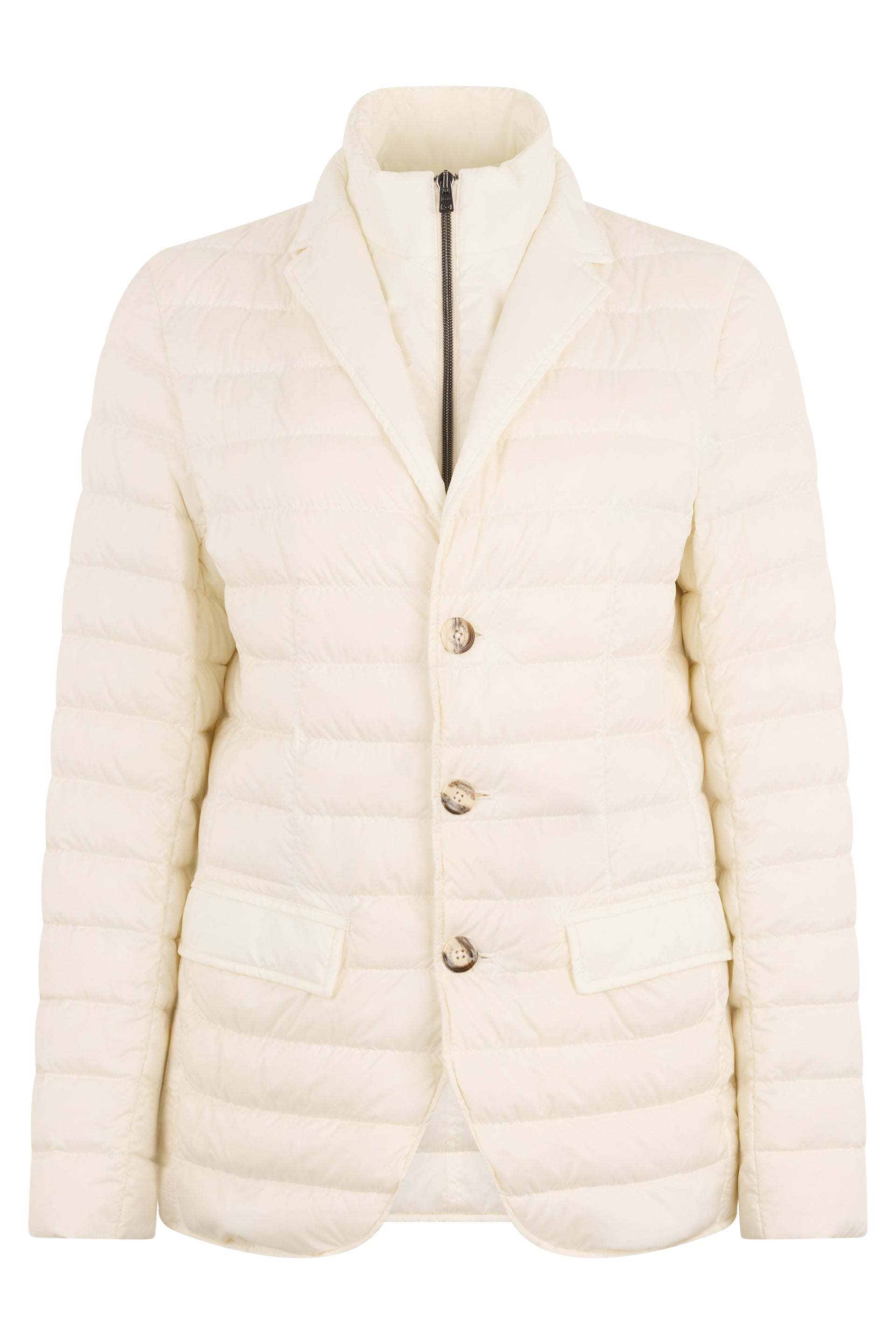 White cream padded jacket elegant and versatile