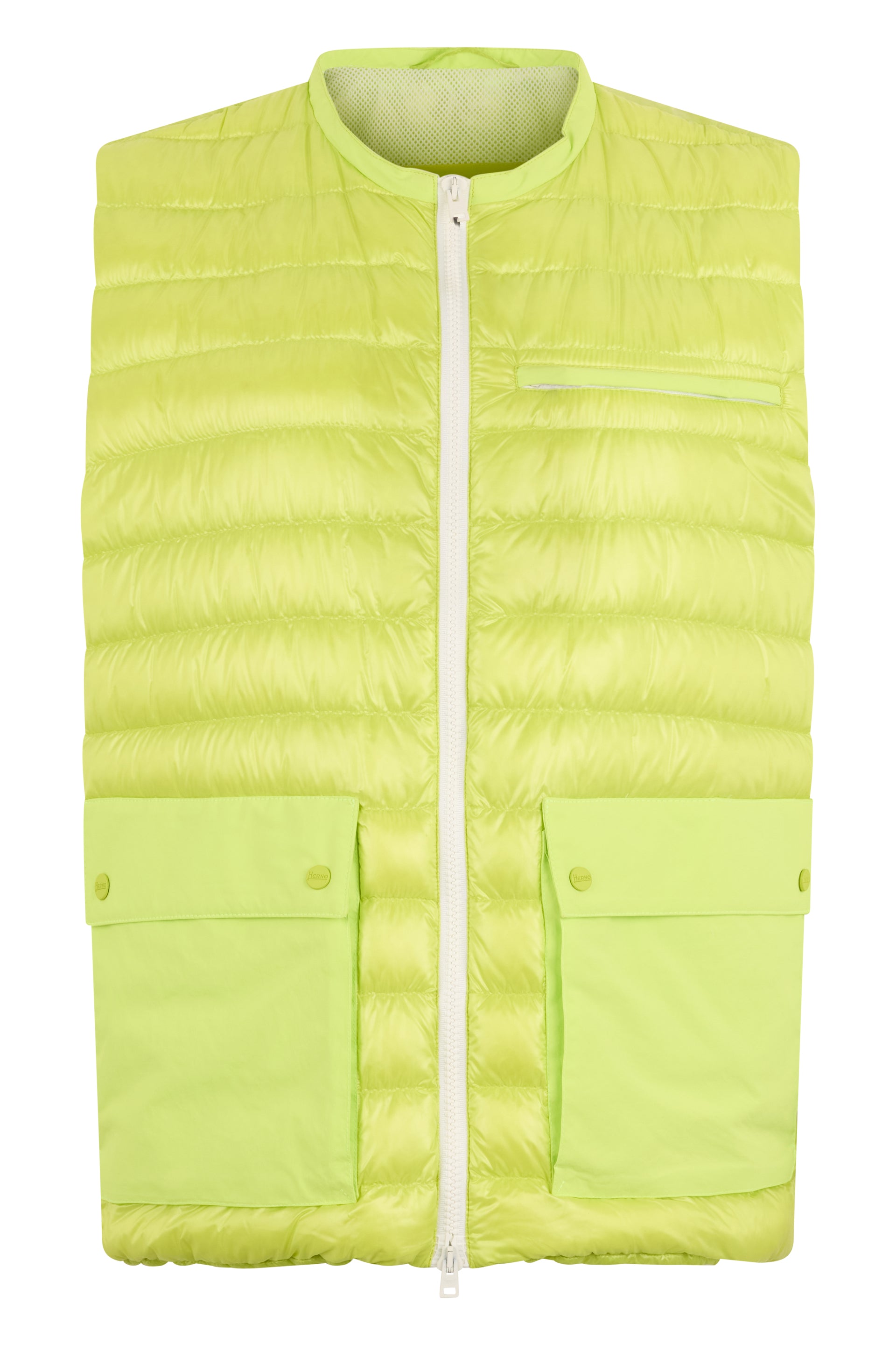 Lime yellow vest characterized by a modern and versatile design