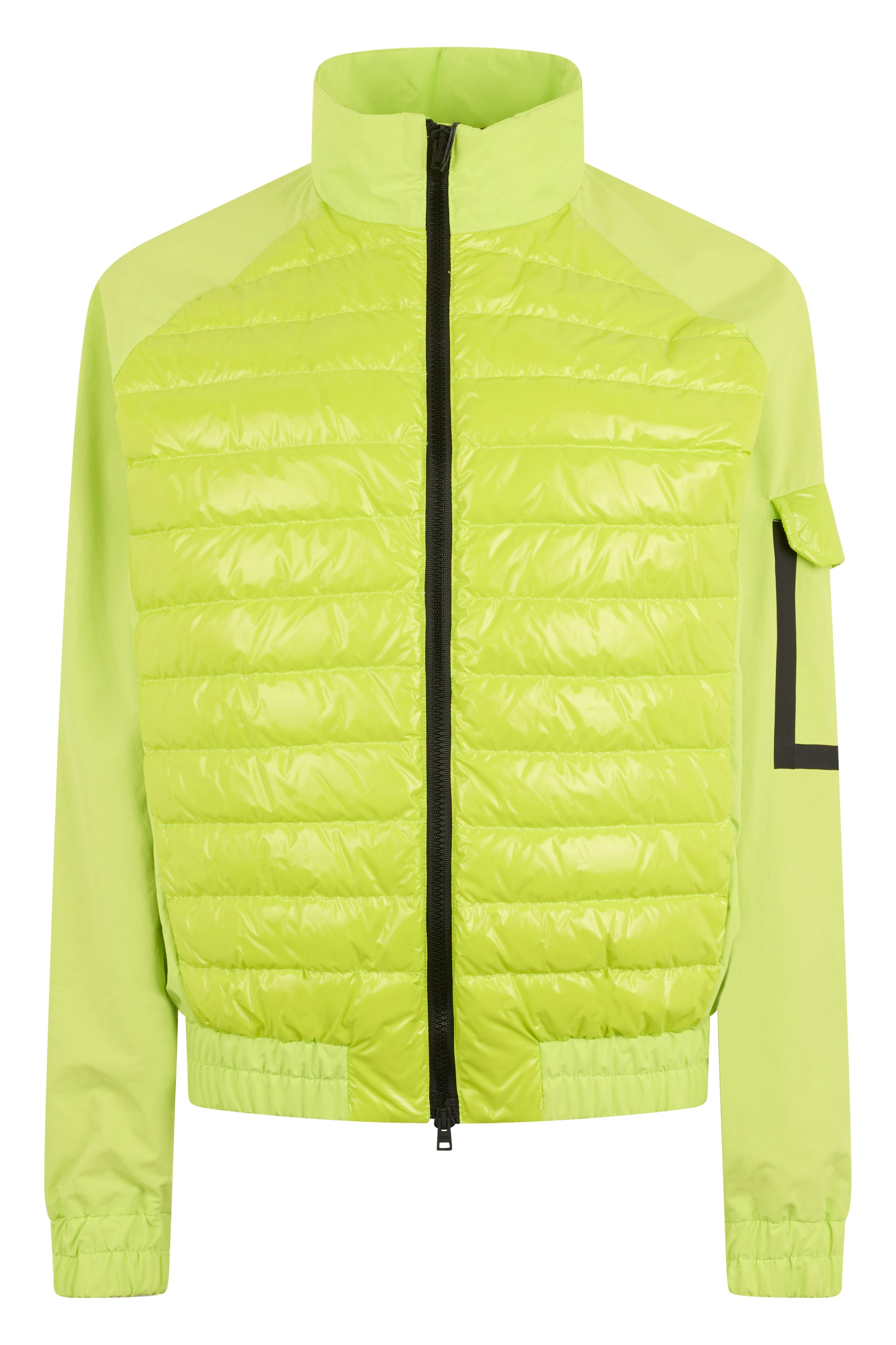 Yellow padded jacket with zipper