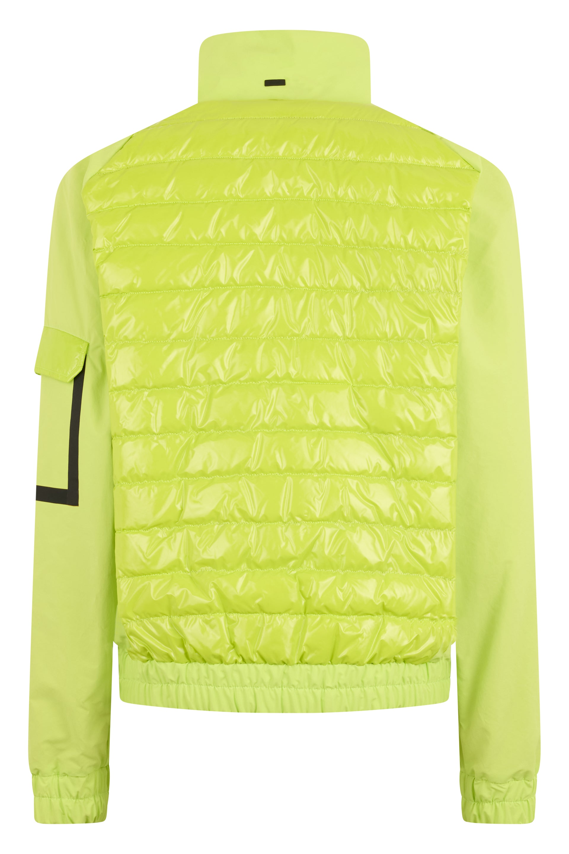 Yellow padded jacket with zipper