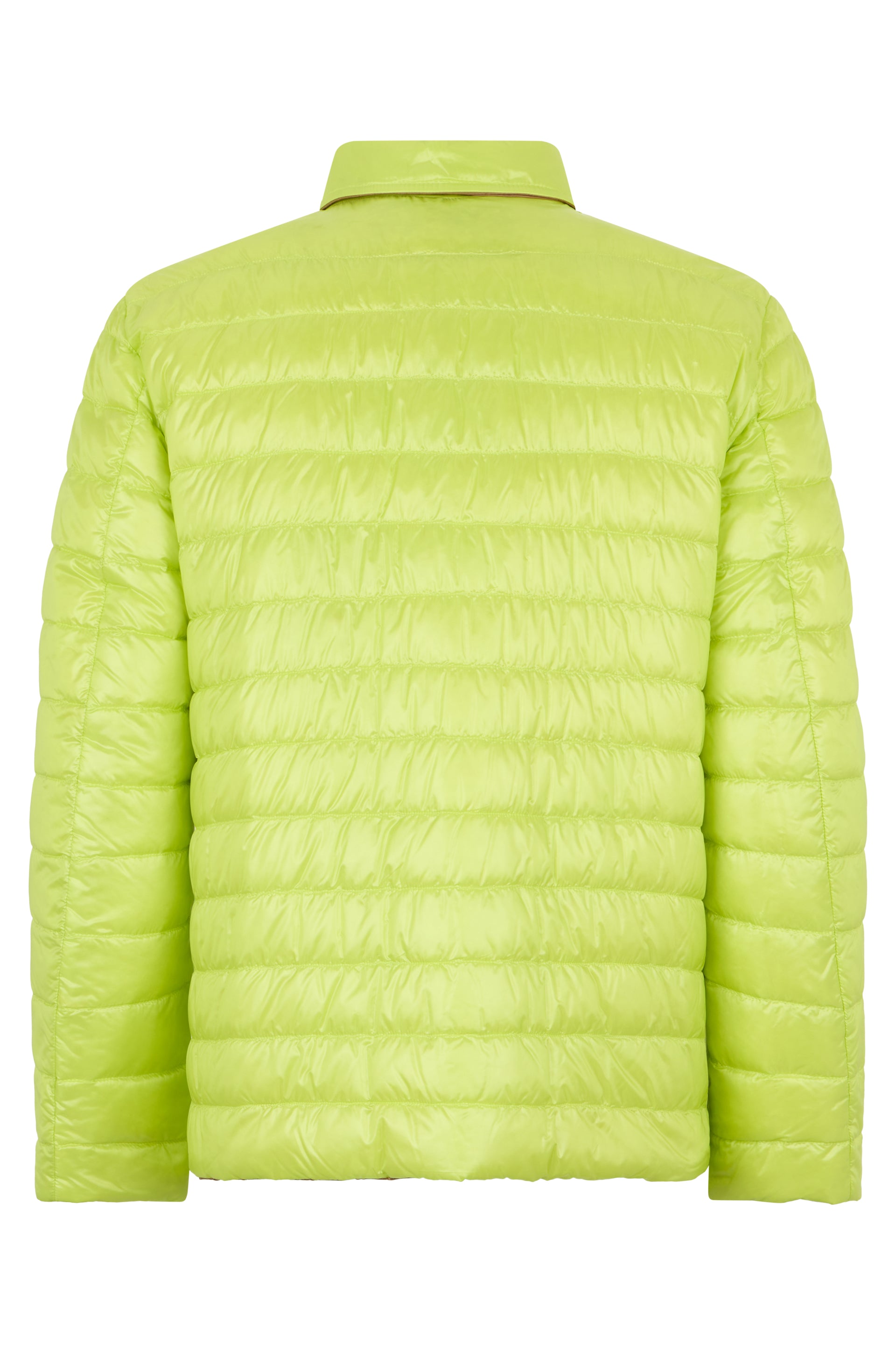 Green lime padded jacket with quilted pattern