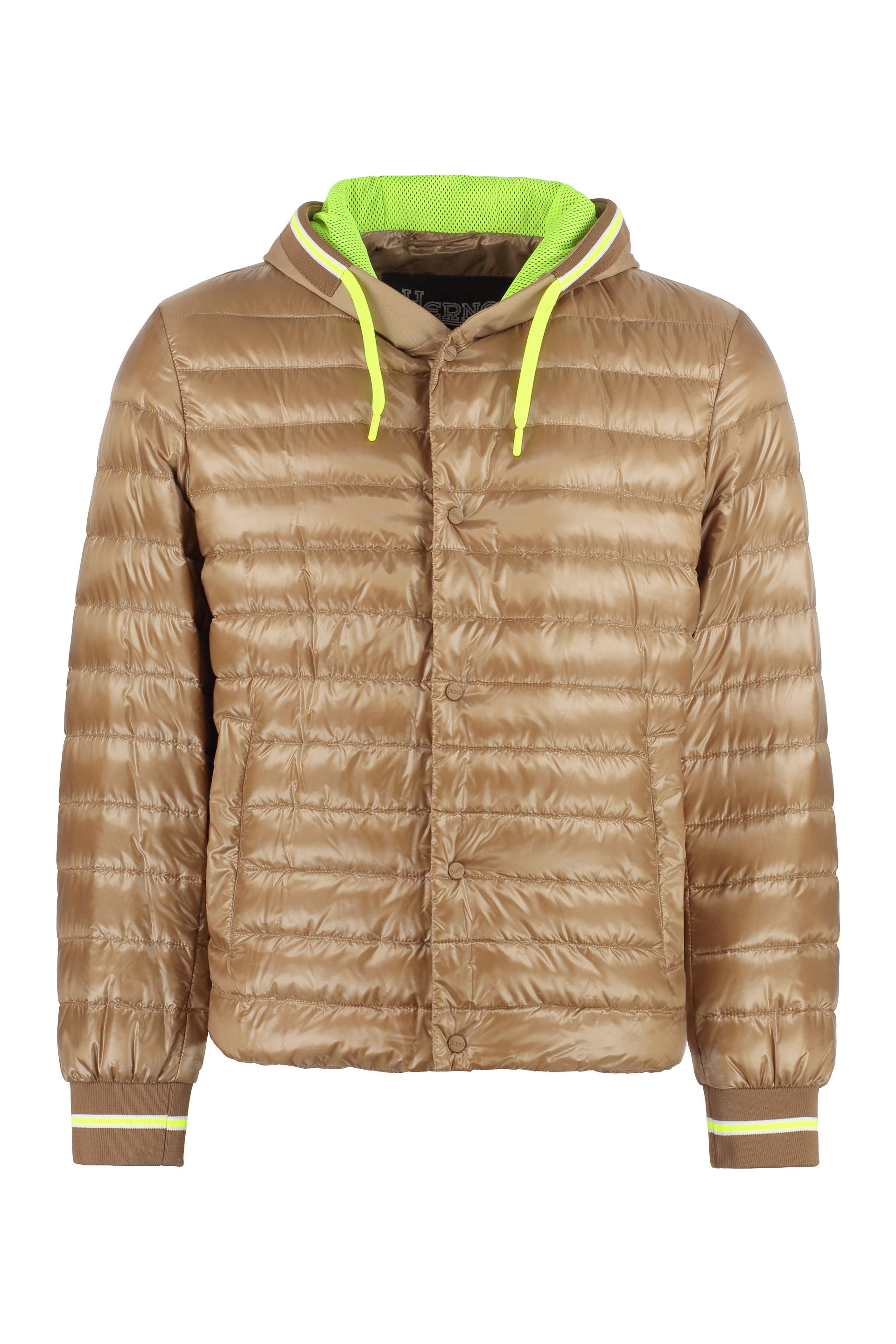 Hooded ultra-light down jacket
